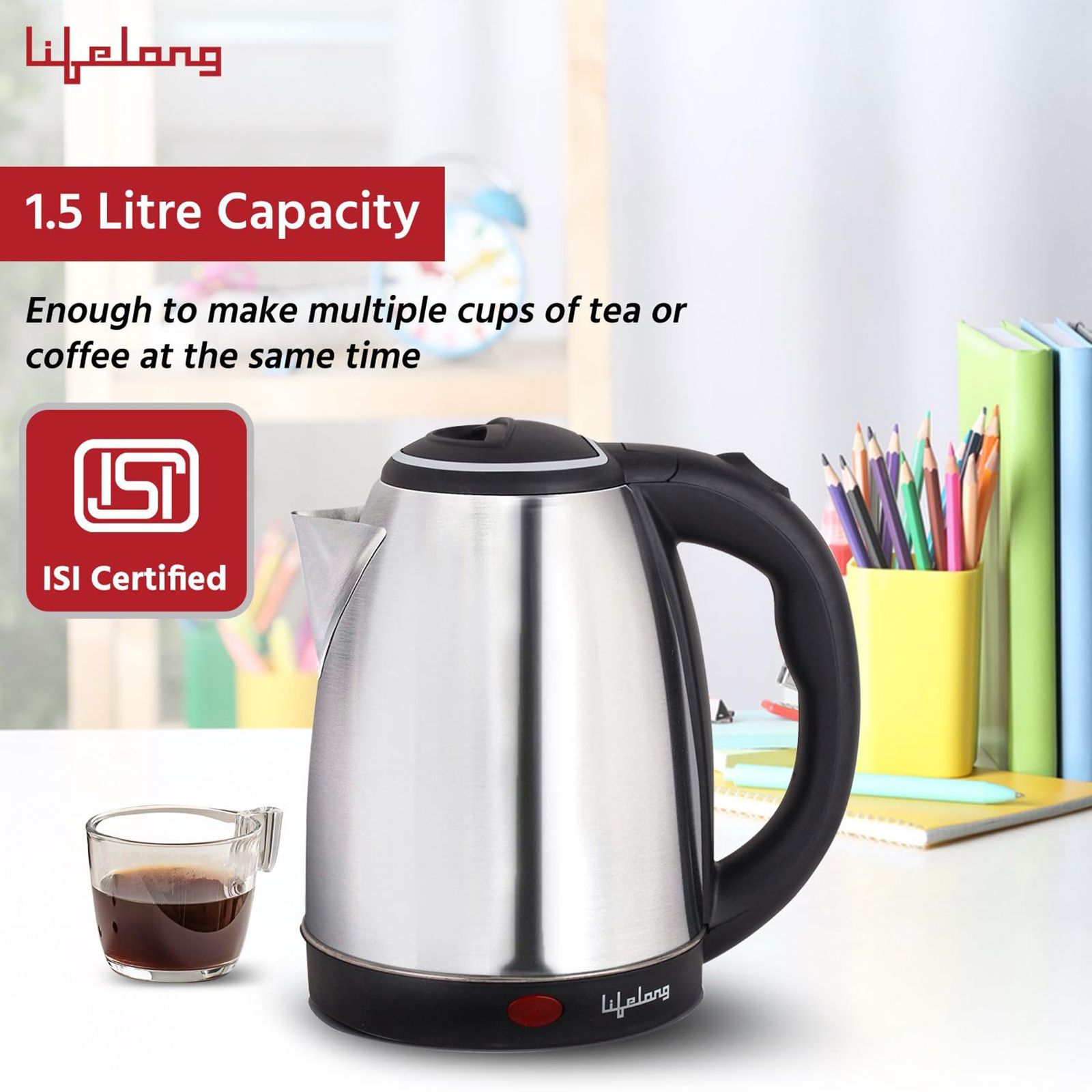 Lifelong Rapid 1500 Watt 1.5 Litre Electric Kettle with ISI Certified (Silver)_6