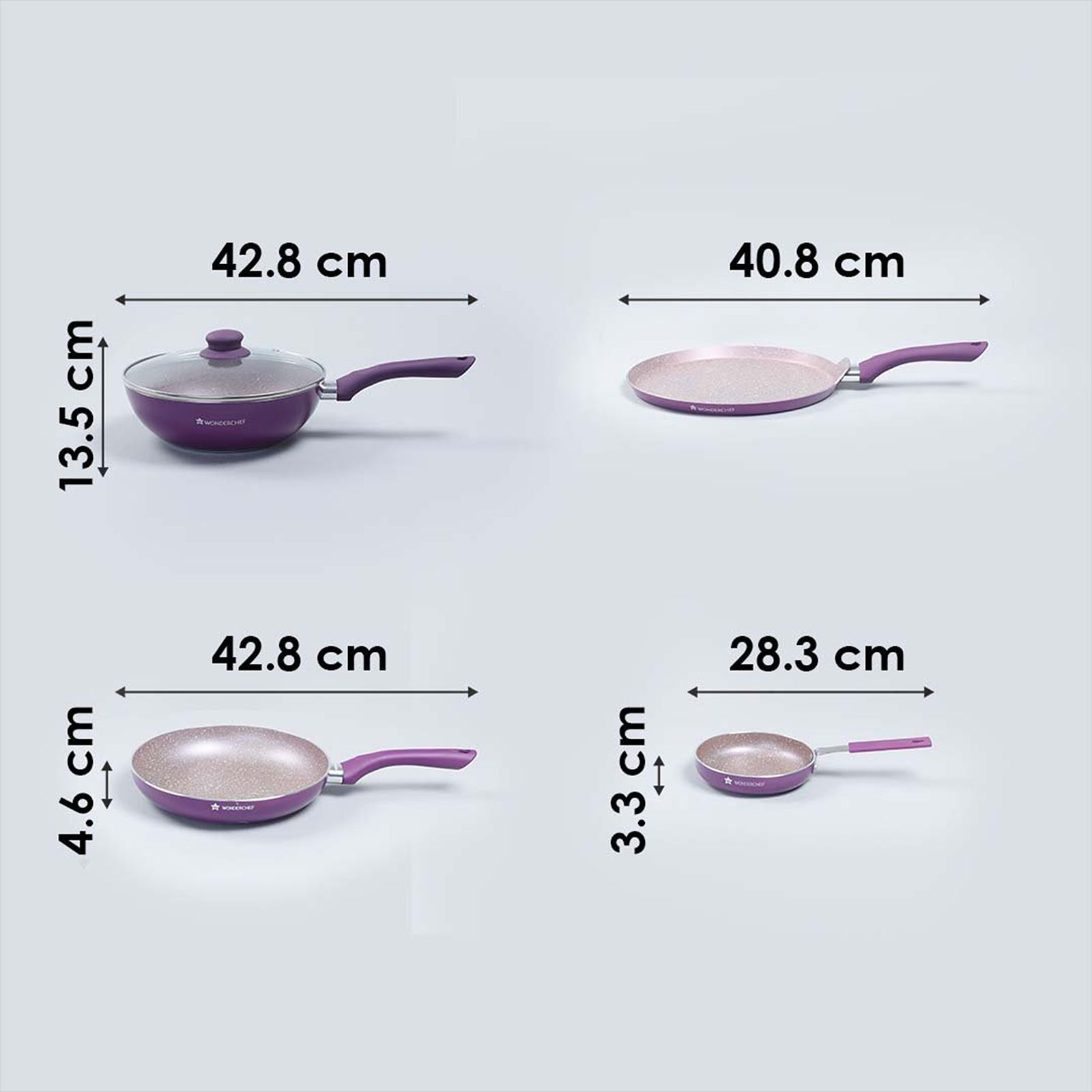 WONDERCHEF Royal Cooking Utensils (Non-stick Coating, 60018331, Purple)_10