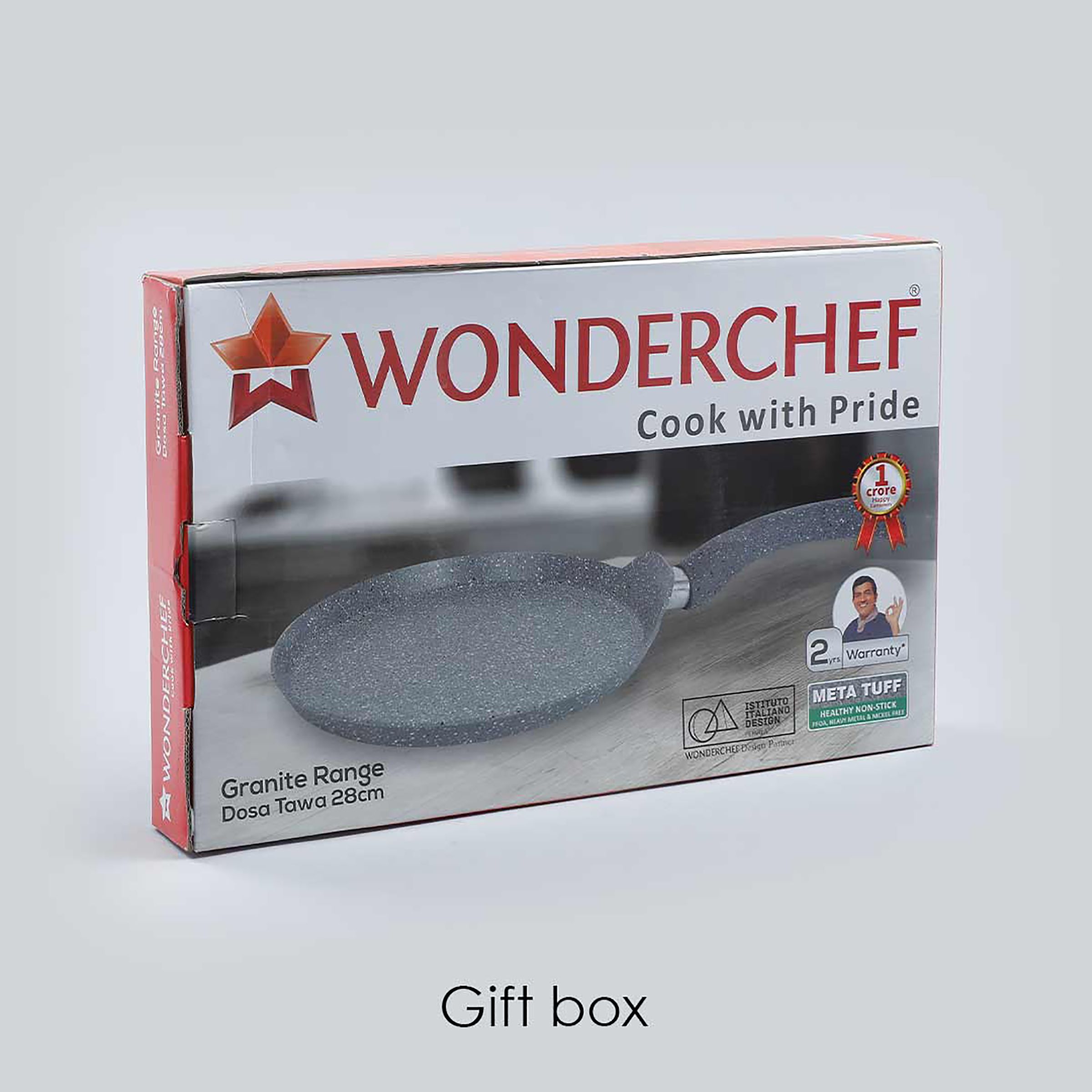 WONDERCHEF Granite 28cm Non Stick Aluminium Dosa Tawa (Induction Compatible, Even Heat Distribution, Grey) WONDERCHEF Granite 28cm Non Stick Aluminium Dosa Tawa (Induction Compatible, Even Heat Distribution, Grey)_20