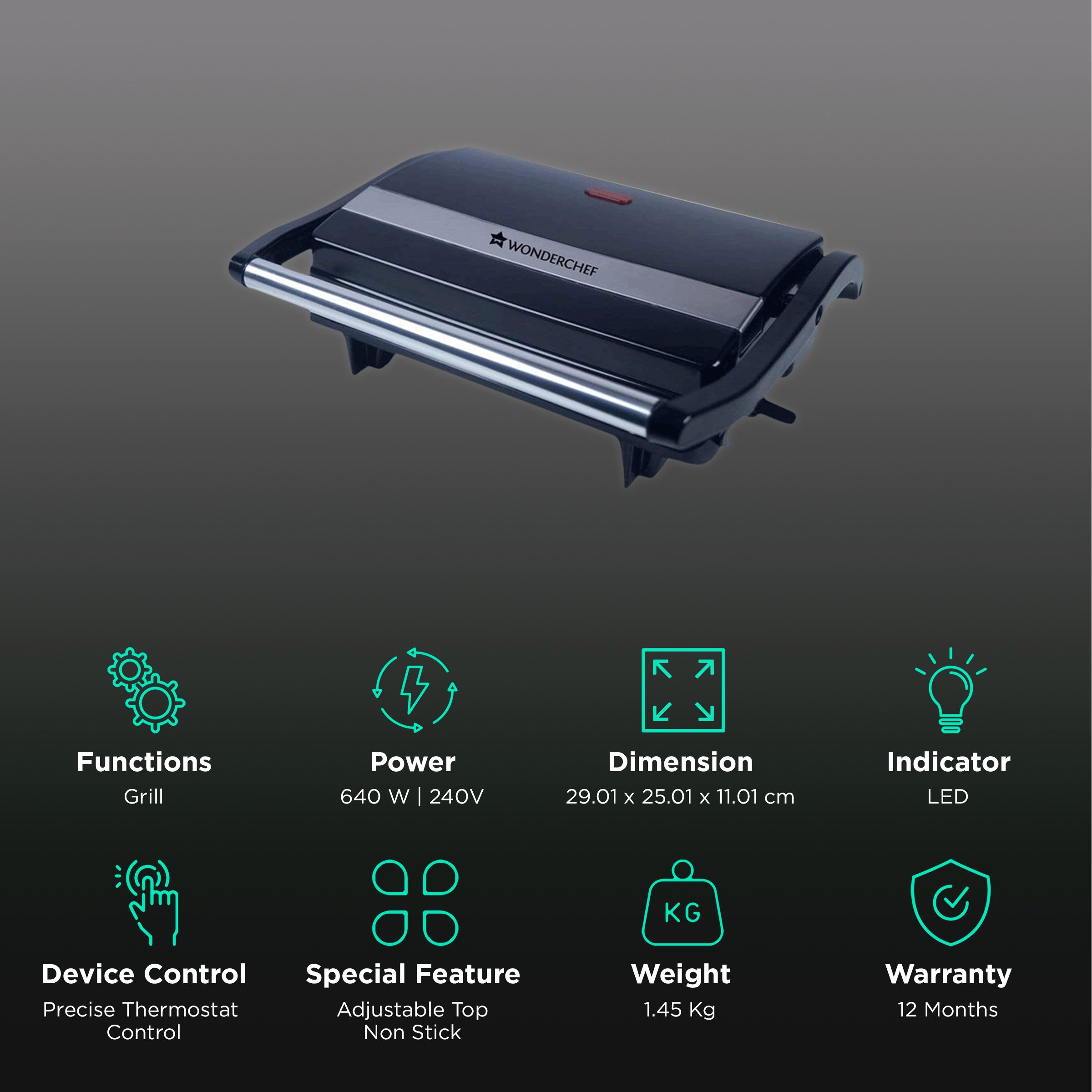 WONDERCHEF Sanjeev Kapoor 640W Foldable Electric Tandoor (Non-Stick Coating) WONDERCHEF Sanjeev Kapoor 640W Foldable Electric Tandoor (Non-Stick Coating)_3