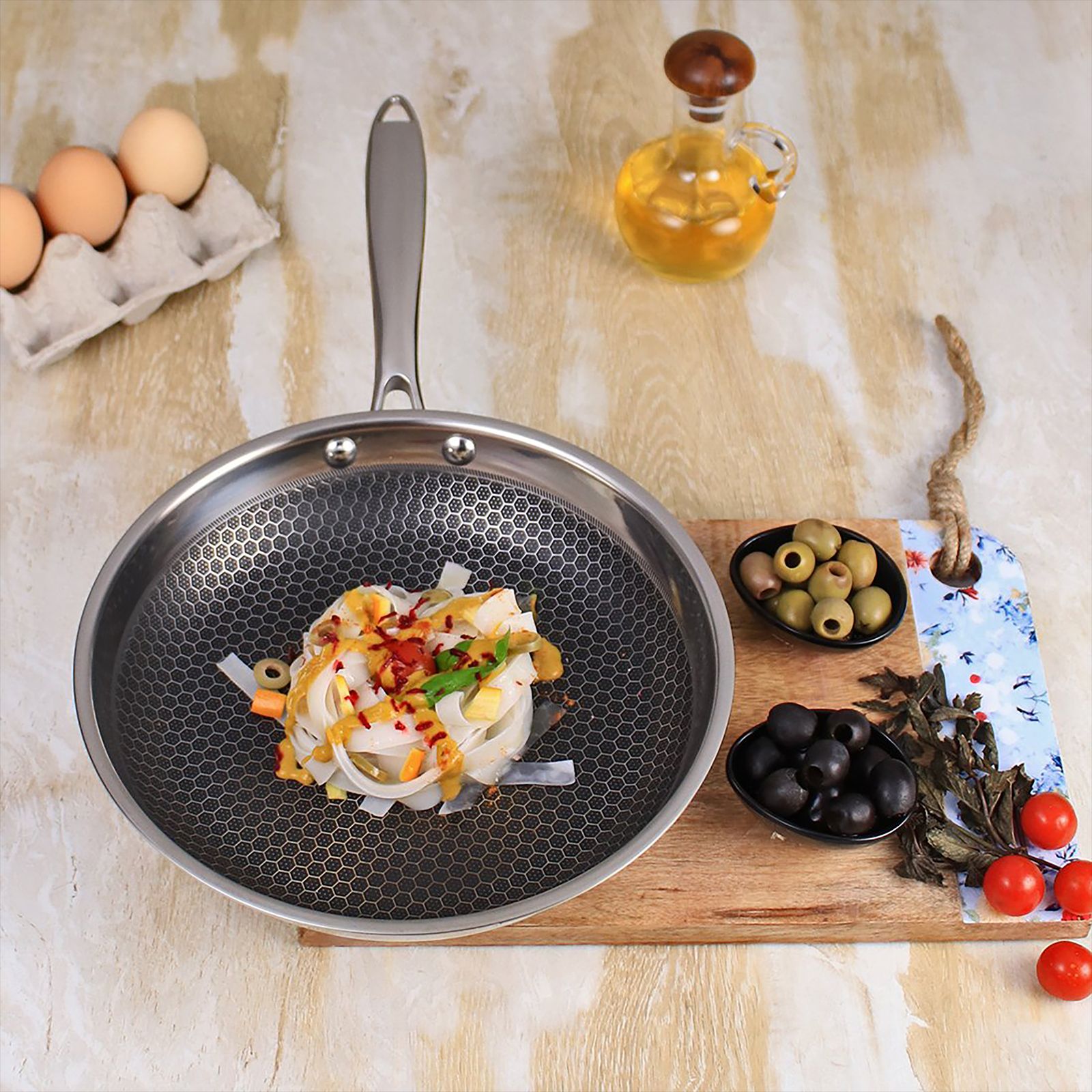 WONDERCHEF Stanton Frying Pan (304 Stainless Steel Body, 63152776, Silver) WONDERCHEF Stanton Frying Pan (304 Stainless Steel Body, 63152776, Silver)_9