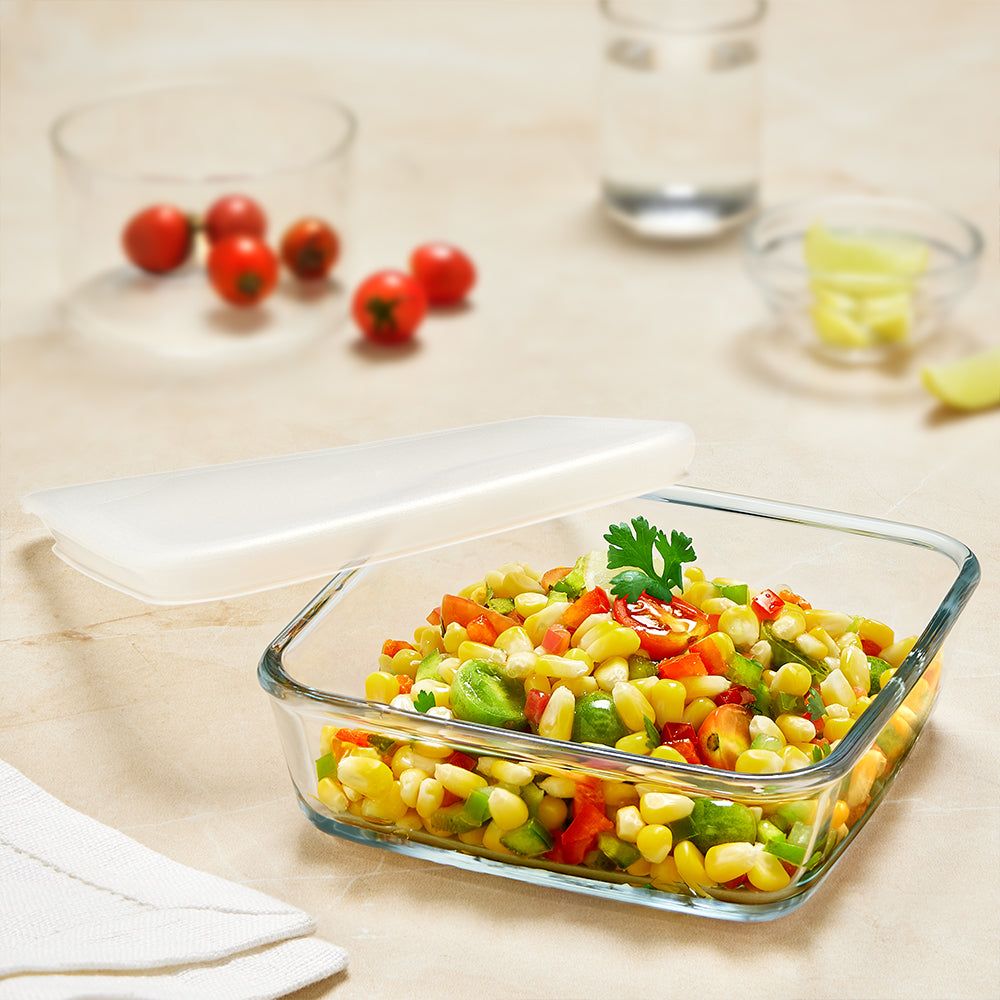 BOROSIL 800ml Borosilicate Glass Square Baking Dish with Lid (Scratch Resistant, Transparent) BOROSIL 800ml Borosilicate Glass Square Baking Dish with Lid (Scratch Resistant, Transparent)_7