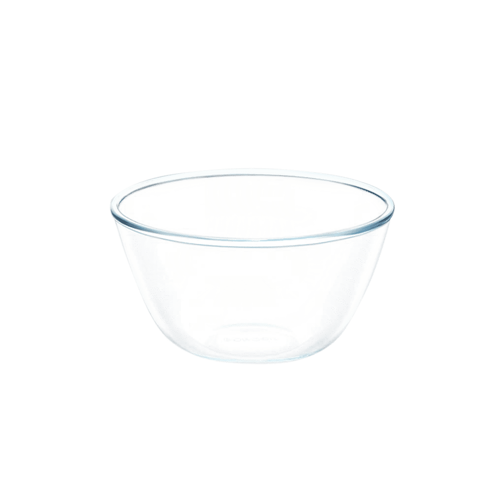 BOROSIL 500ml Borosilicate Glass Mixing & Serving Bowl with White Lid (Scratch Resistant, Transparent)_3