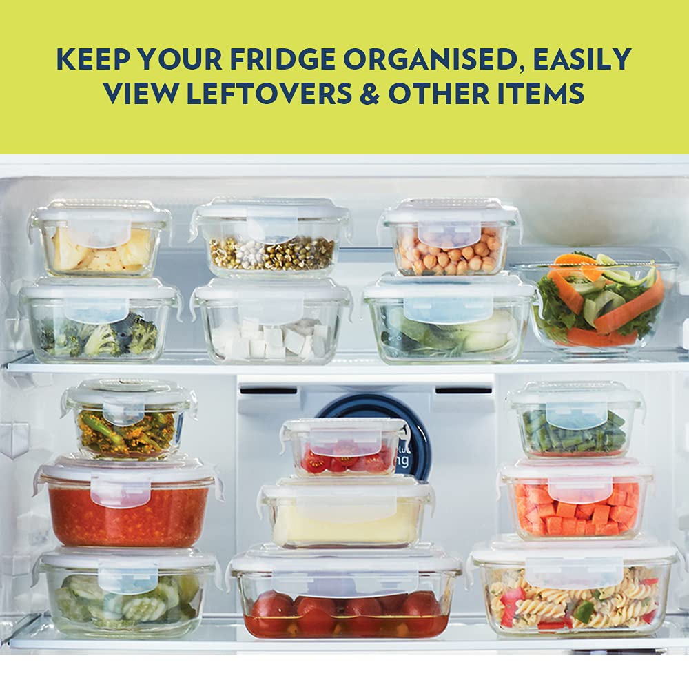 BOROSIL Klip n Store 800ml Borosilicate Glass Square Storage Container with Lid (Scratch Resistant, Transparent) BOROSIL Klip n Store 800ml Borosilicate Glass Square Storage Container with Lid (Scratch Resistant, Transparent)_13