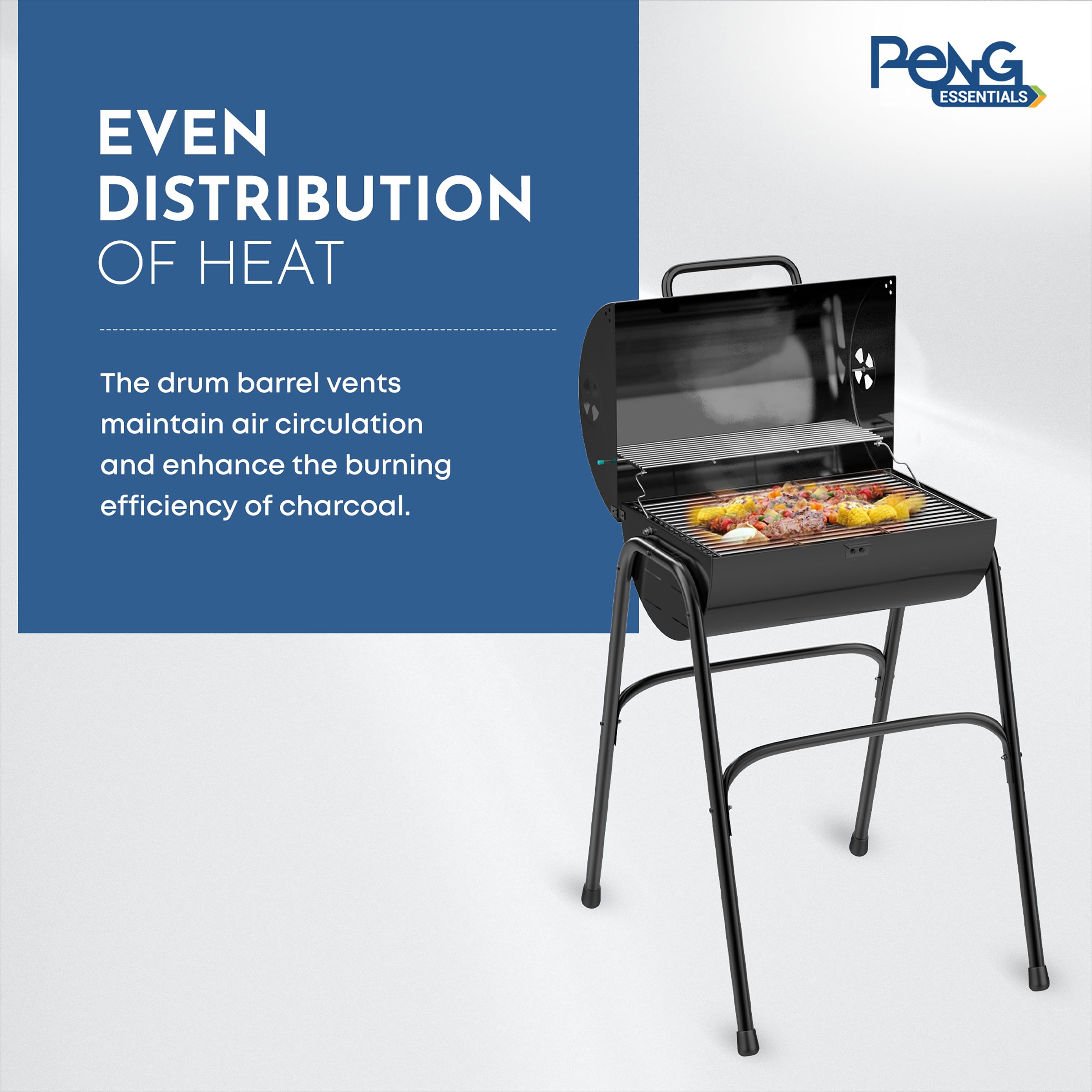 Peng Essential Foldable Charcoal Barbeque Grill (Scratch Resistant)_13