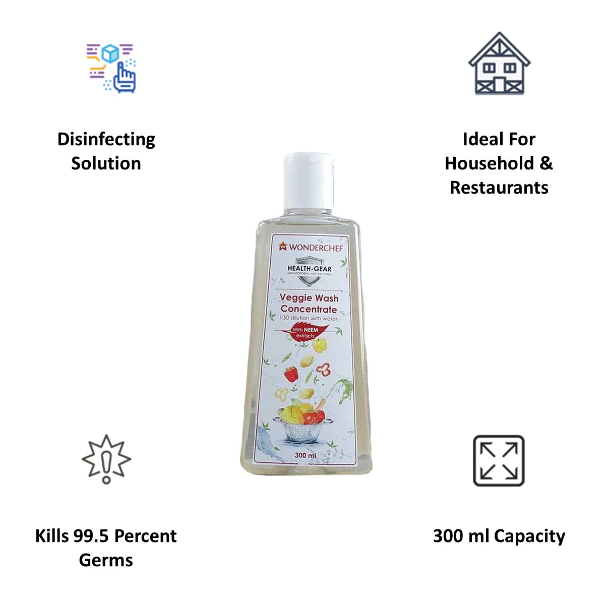 WONDERCHEF Concentrate Veggie Wash (Anti-Microbial and Anti-Bacterial, 63153574, White)_4