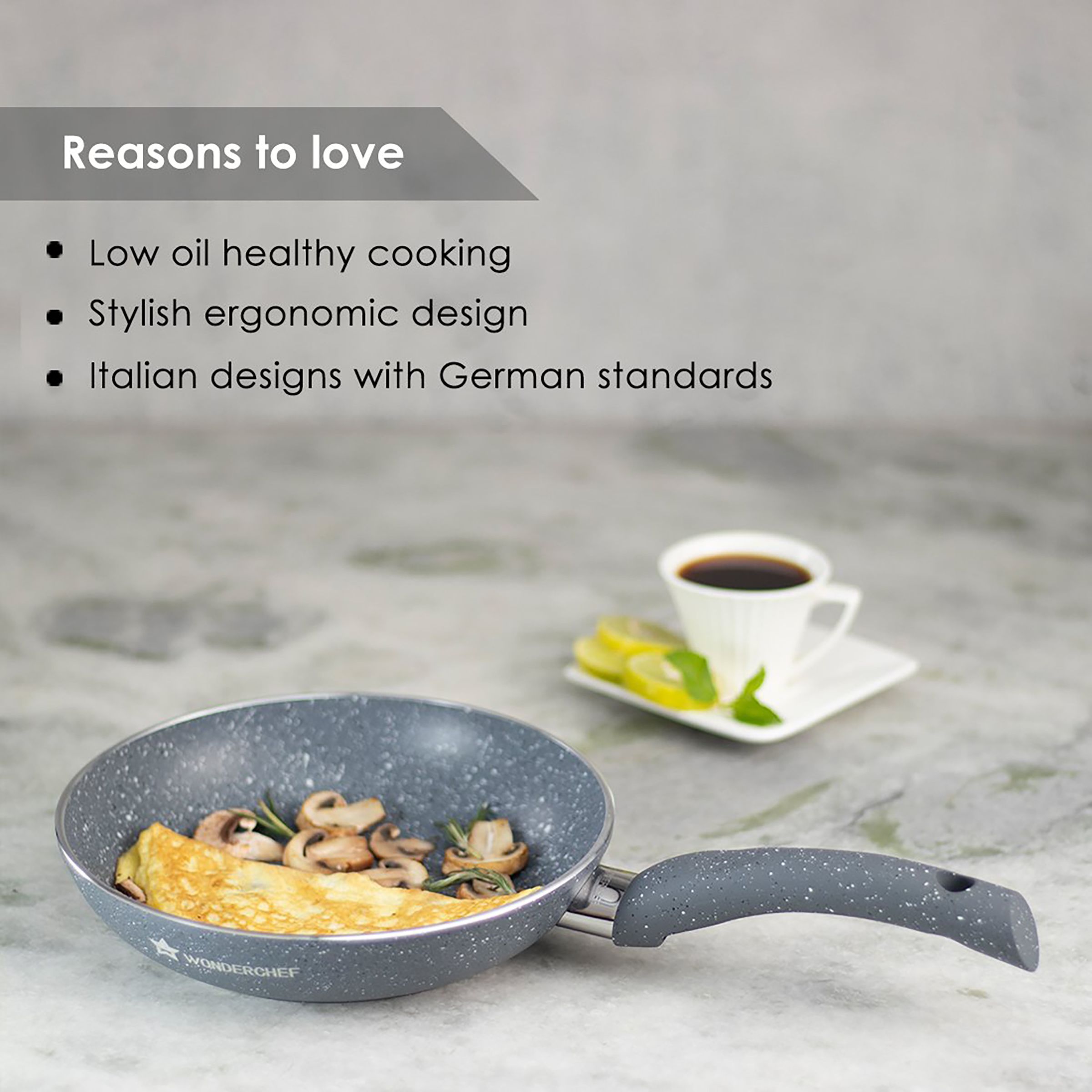 WONDERCHEF Granite Frying Pan (Non-Stick Coating, 63152037, Grey)_16