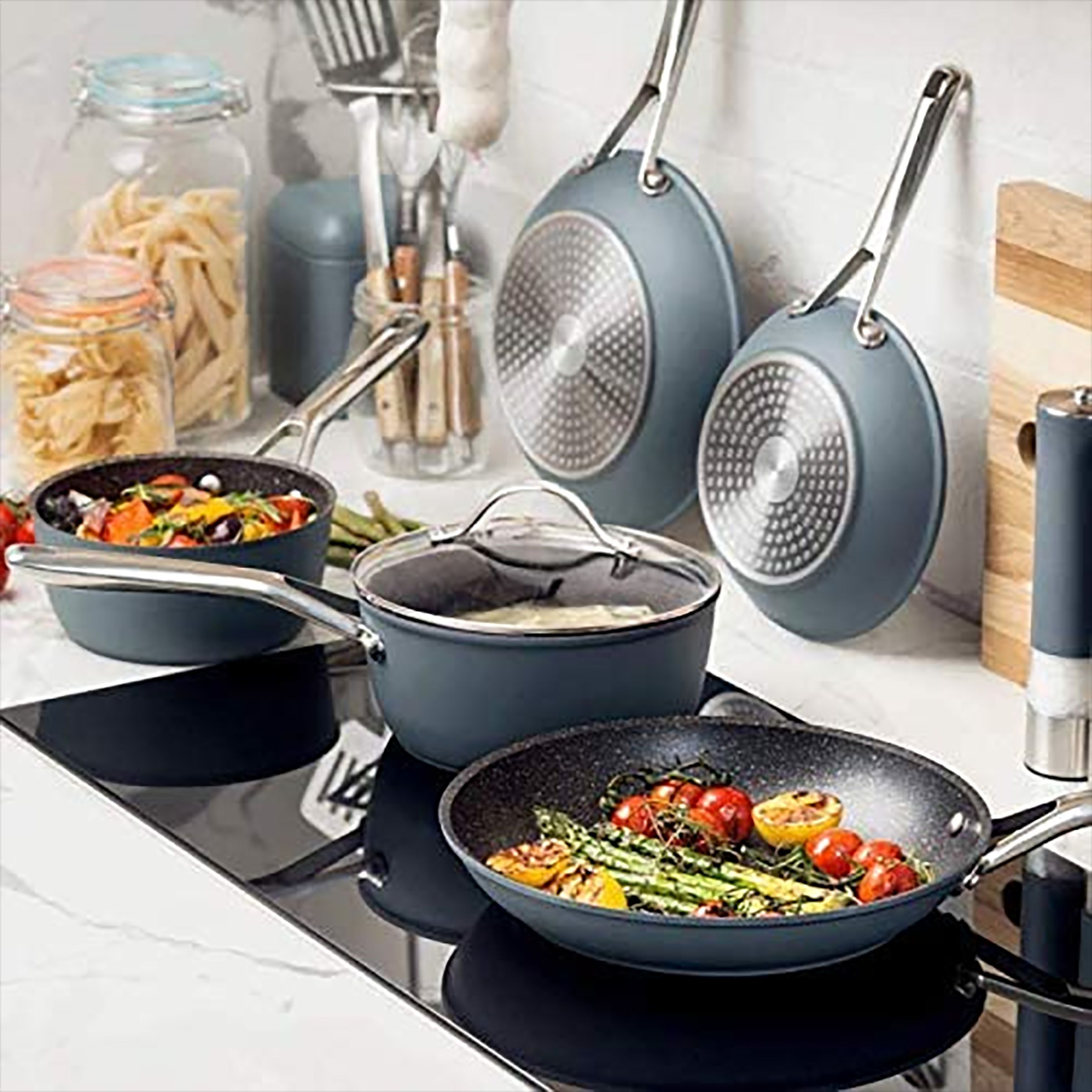 sabichi Haden Perth 2.5L Non Stick Stainless Steel Sauce Pan with Glass Lid (Induction Compatible, Even Heat Distribution, Grey)_6