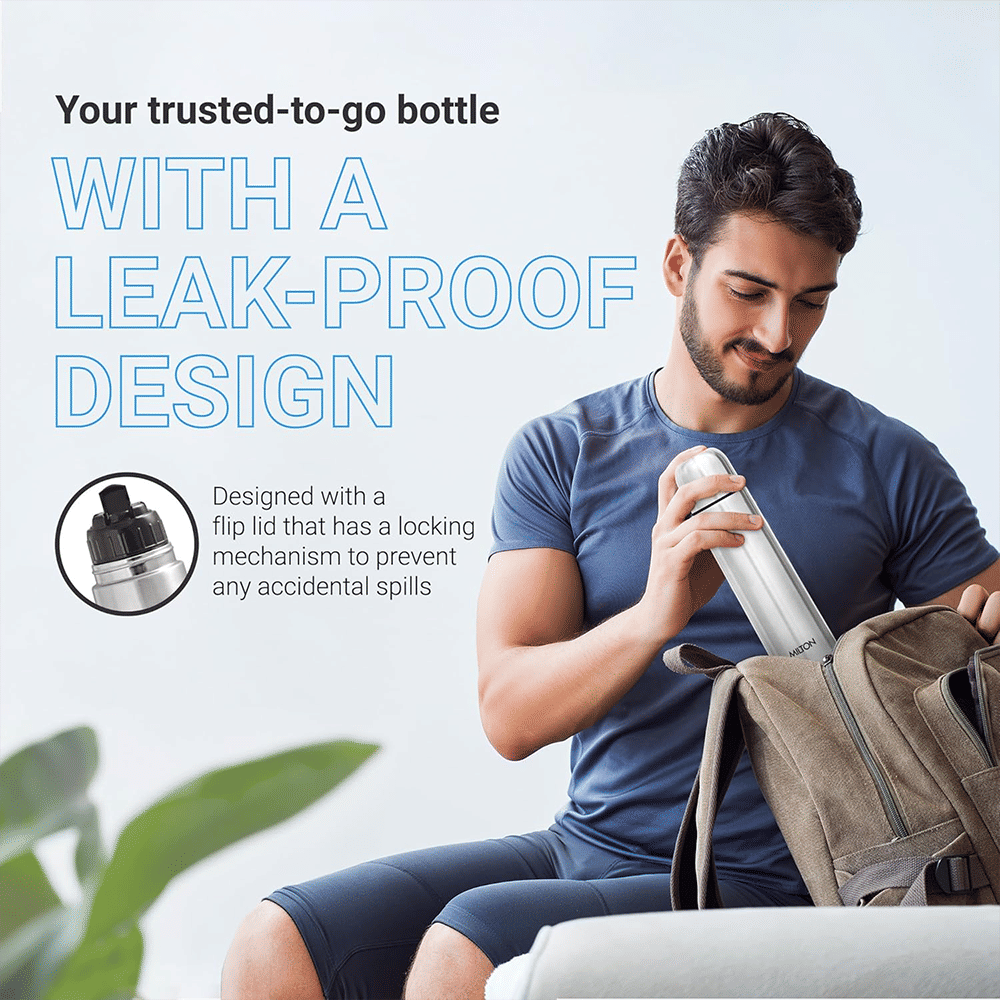MILTON Flip Lid 500ml Stainless Steel Hot & Cold Thermosteel Bottle (Double Walled Vacuum Insulation, Silver) MILTON Flip Lid 500ml Stainless Steel Hot & Cold Thermosteel Bottle (Double Walled Vacuum Insulation, Silver)_7