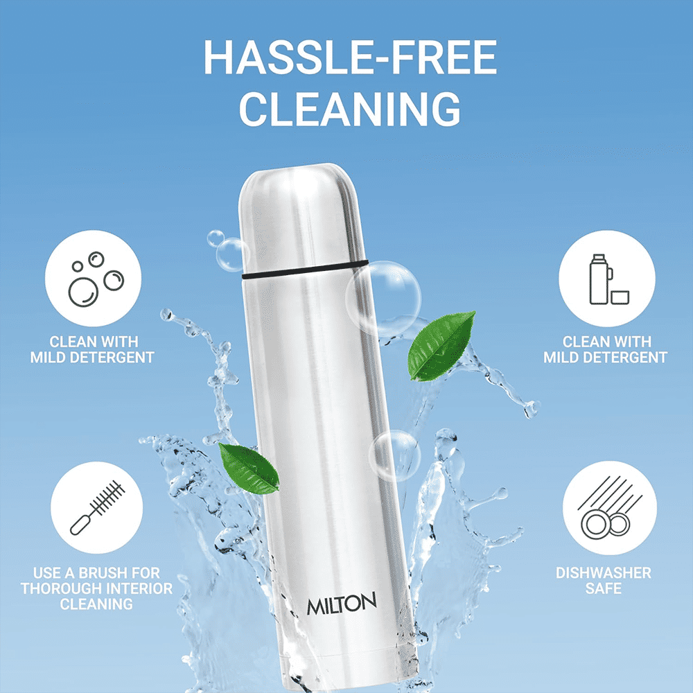 MILTON Flip Lid 500ml Stainless Steel Hot & Cold Thermosteel Bottle (Double Walled Vacuum Insulation, Silver) MILTON Flip Lid 500ml Stainless Steel Hot & Cold Thermosteel Bottle (Double Walled Vacuum Insulation, Silver)_9