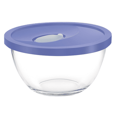 Treo 500 ml Glass Serving/Mixing Bowl with Lid (Scratch Resistant, DGWFFGB053ASSR0012, Transparent)