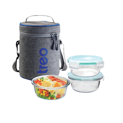 TREO BOROSILICATEGLASS TIFFIN 3PCS SET