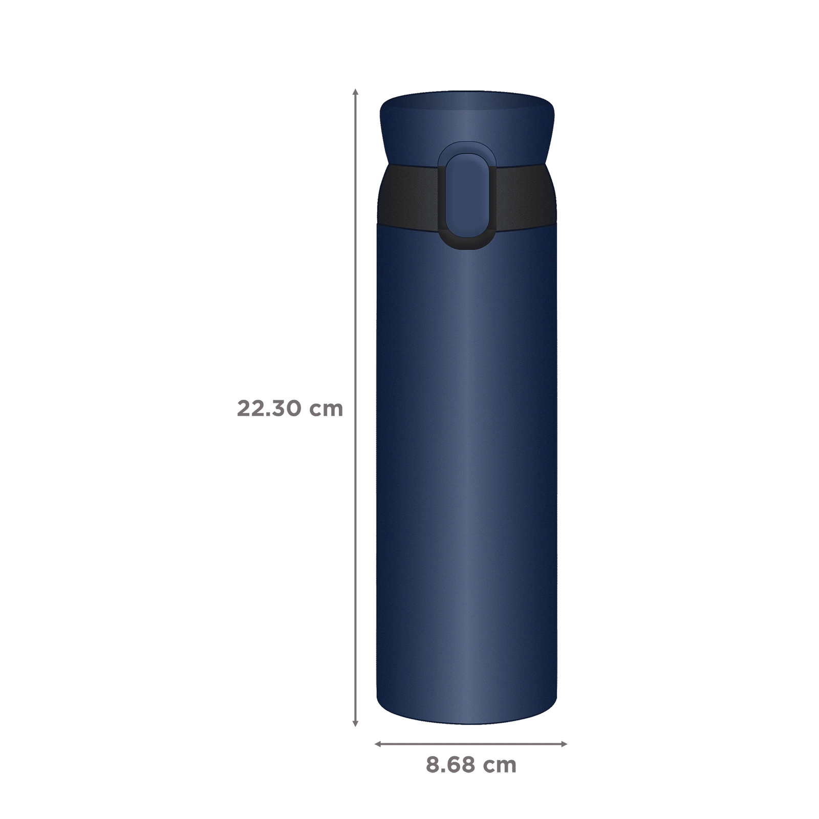 LocknLock Wannabe 450 ml Cylindrical Stainless Steel Water Bottle (Leak proof, LHC3240NVY, Blue)_2