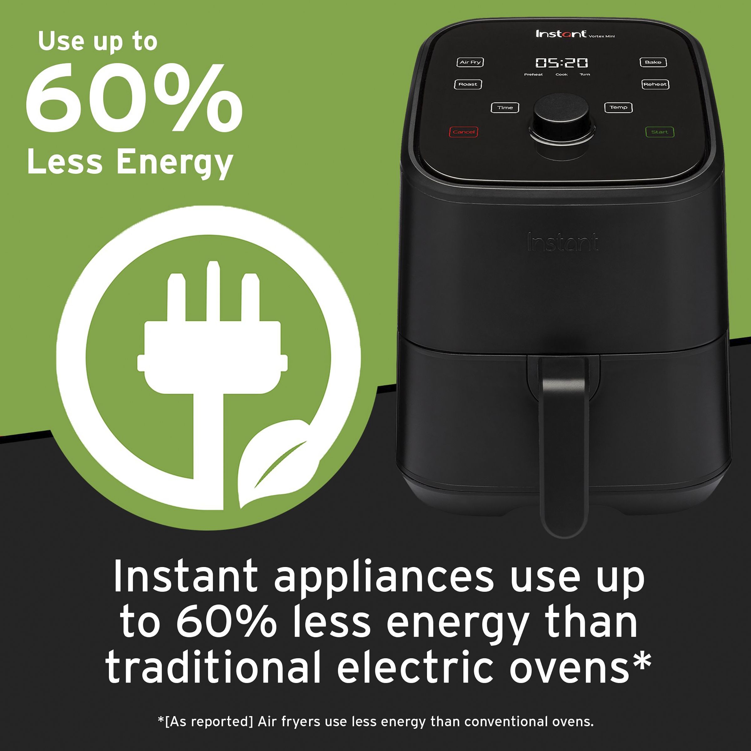 Instant Pot Vortex Mini 1.89L 1300 Watt Digital Air Fryer with EvenCrisp Technology (Black) Instant Pot Vortex Mini 1.89L 1300 Watt Digital Air Fryer with EvenCrisp Technology (Black)_10