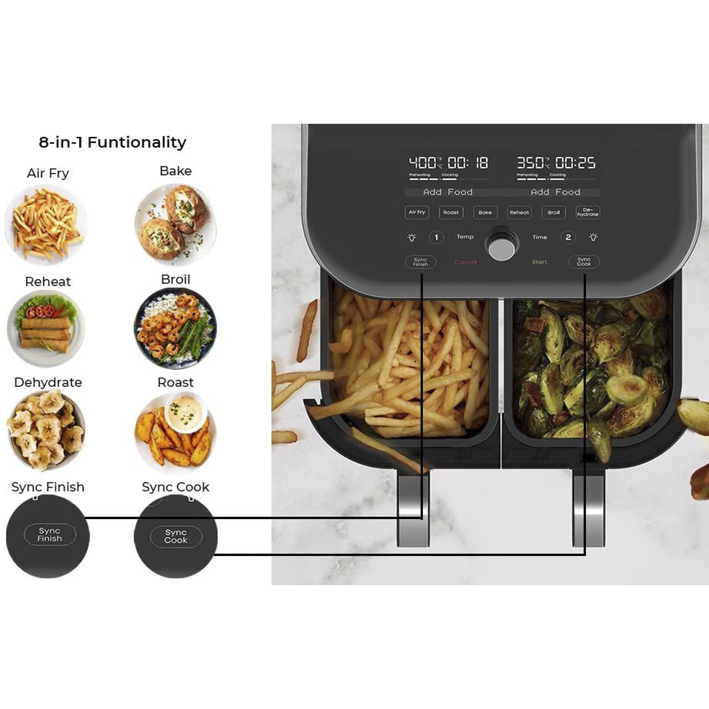 Instant Pot Vortex Plus 7.57L 1700 Watt Digital Air Fryer with EvenCrisp Technology (Black) Instant Pot Vortex Plus 7.57L 1700 Watt Digital Air Fryer with EvenCrisp Technology (Black)_11