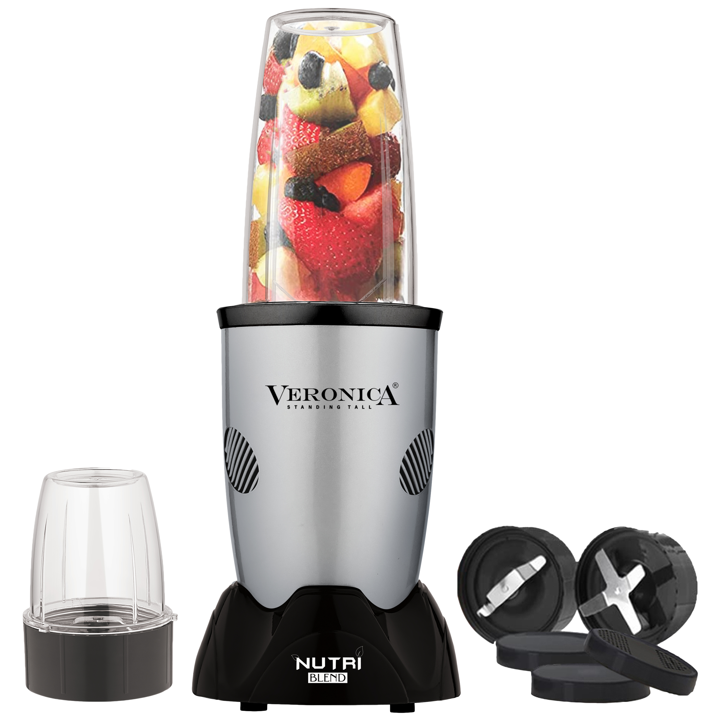 Veronica Nutriblend 500 Watt 2 Jars Mixer Grinder (22000 RPM, Motor Overload Protector, Silver) Veronica Nutriblend 500 Watt 2 Jars Mixer Grinder (22000 RPM, Motor Overload Protector, Silver)_1