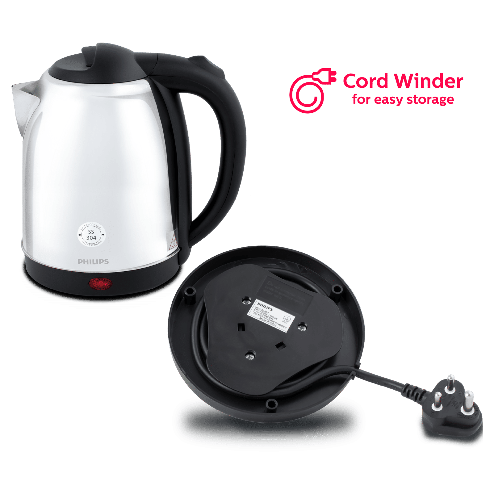 PHILIPS HD9383/00 1800 Watt 1.8 Litre Electric Kettle with Detachable Base (Black)_6