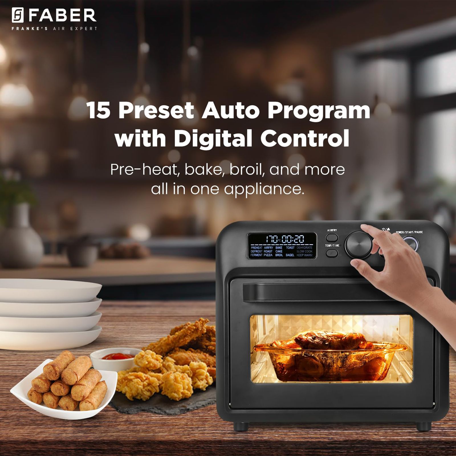 FABER 15DG 20L Oven Toaster Grill with 15 Auto Program (Black)_18