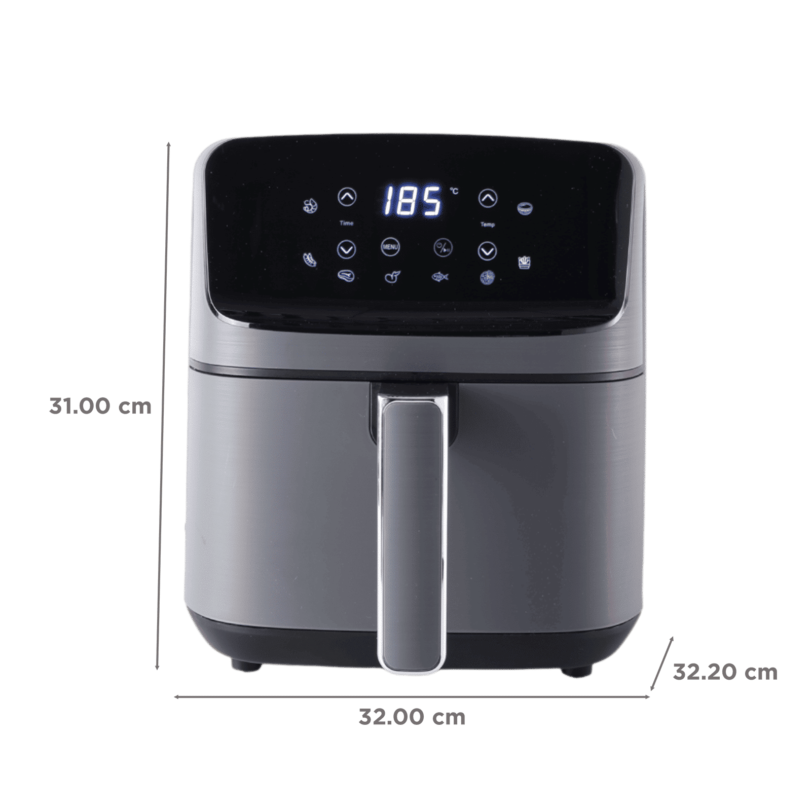 WONDERCHEF Regalia 4.5L 1500 Watt Digital Air Fryer with Rapid Air Technology (Grey) WONDERCHEF Regalia 4.5L 1500 Watt Digital Air Fryer with Rapid Air Technology (Grey)_2