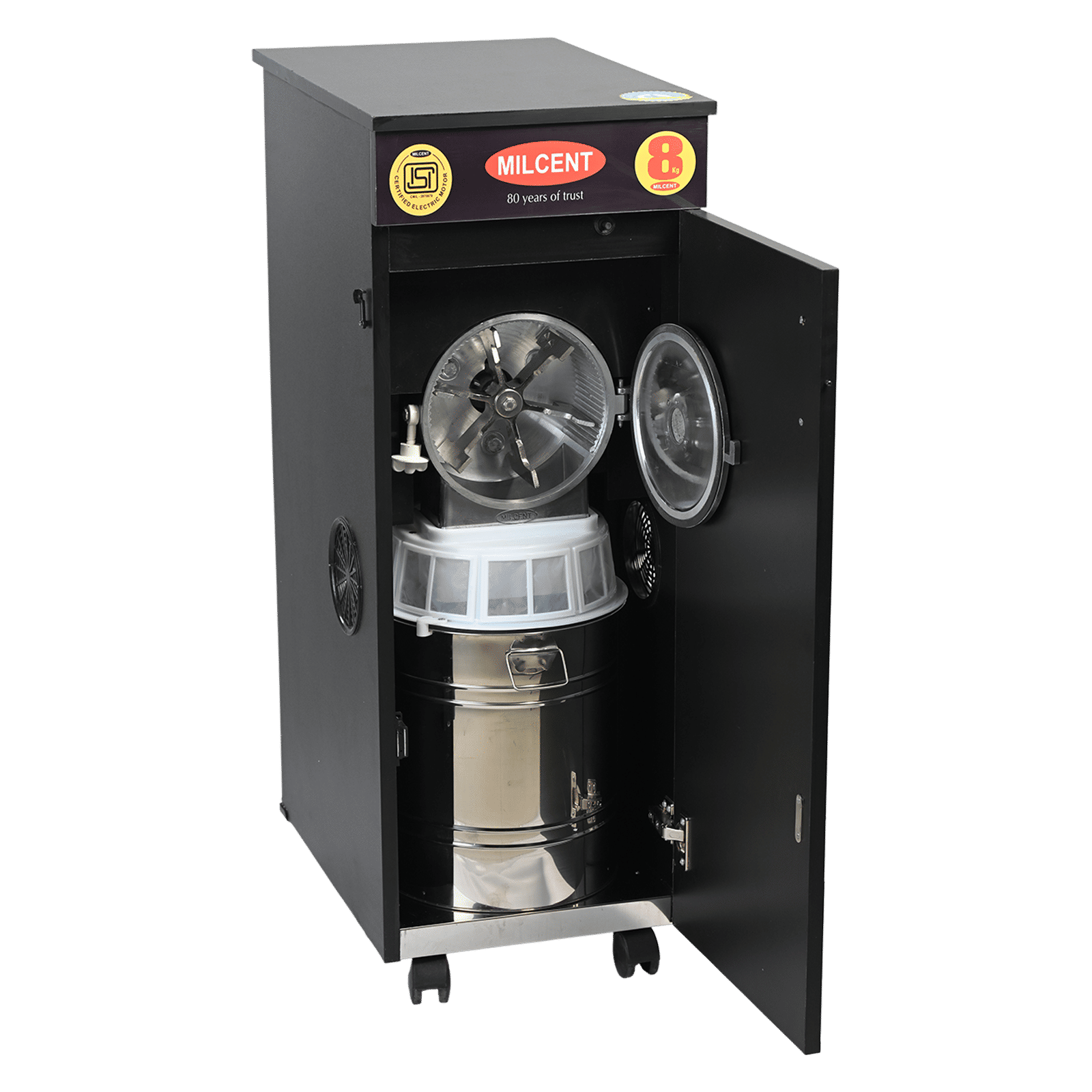 MILCENT Maxima VC 750 Watts 8 Kg Flour Mill Machine (Air Cooled Grinding Chamber, F394, Black) MILCENT Maxima VC 750 Watts 8 Kg Flour Mill Machine (Air Cooled Grinding Chamber, F394, Black)_4