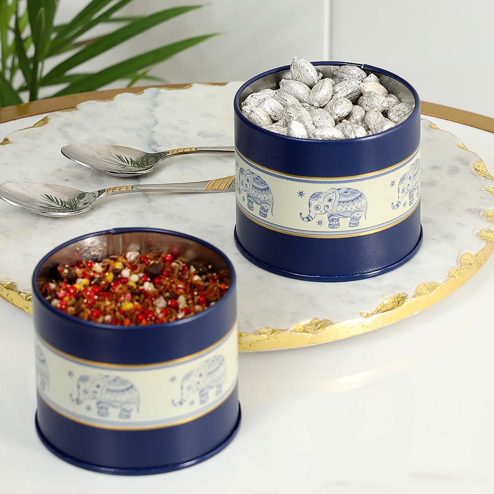 PHILIPS Jarsome Metal Container Set (Set of 4, Blue)_9