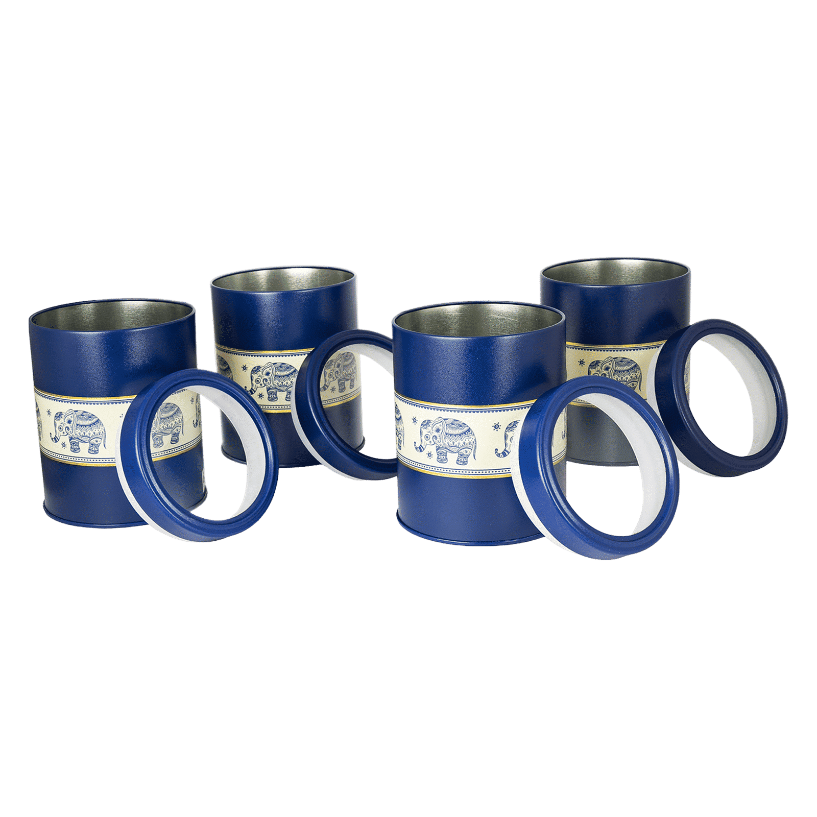 PHILIPS Jarsome Metal Container Set (Set of 4, Blue)_4