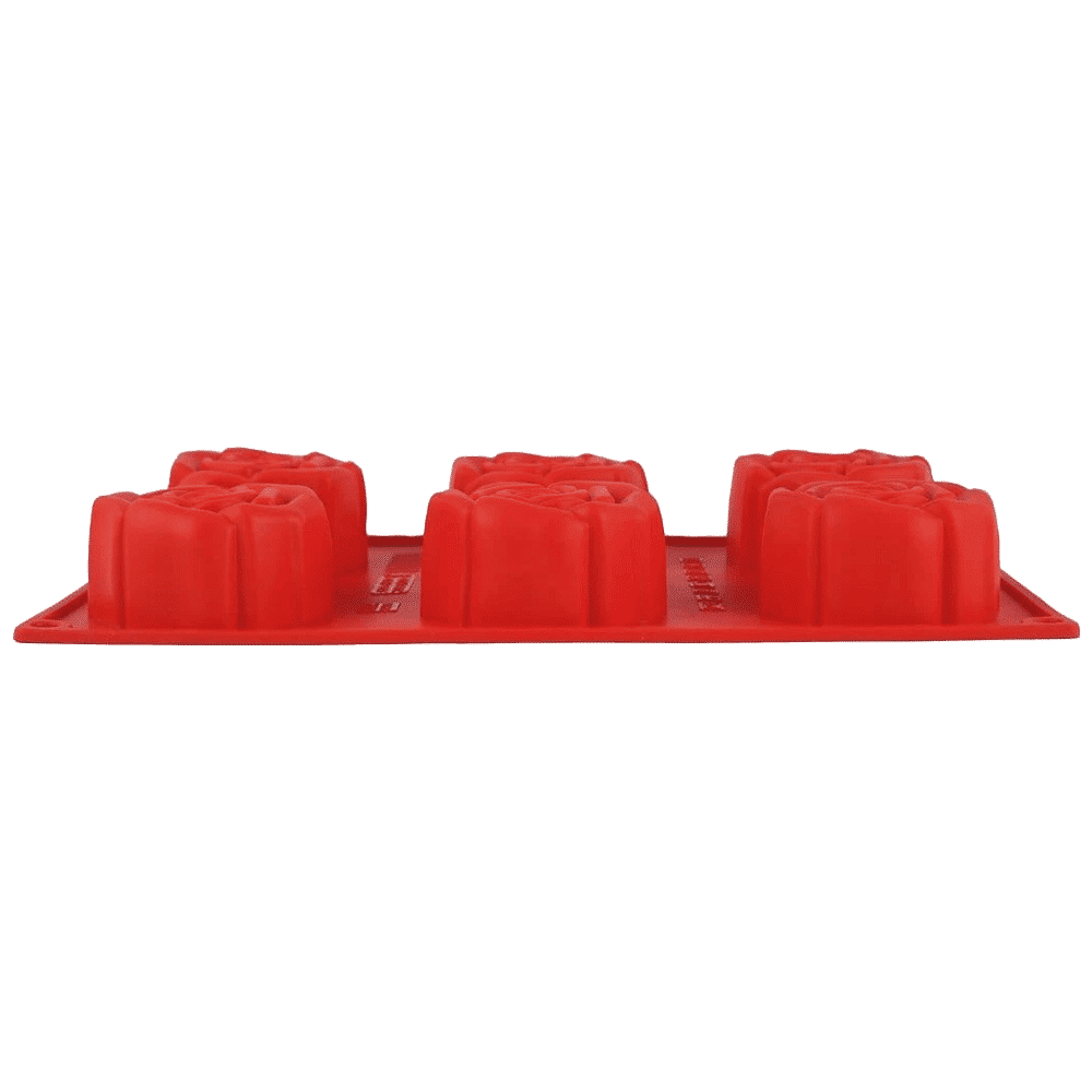 WONDERCHEF Pavoni Rosa Fiorita 6 Portions Mould (Good Elasticity, 63152910, Red) WONDERCHEF Pavoni Rosa Fiorita 6 Portions Mould (Good Elasticity, 63152910, Red)_4