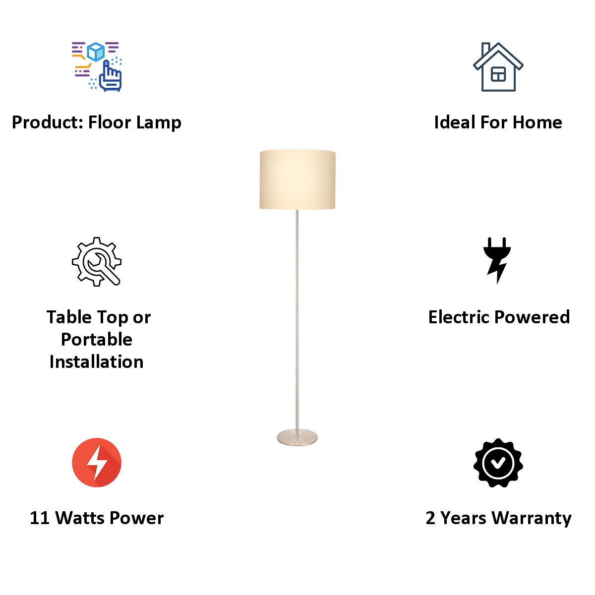 PHILIPS Hue Tranquil E27 Electric Powered 11 Watt LED Floor Lamp (White) PHILIPS Hue Tranquil E27 Electric Powered 11 Watt LED Floor Lamp (White)_3