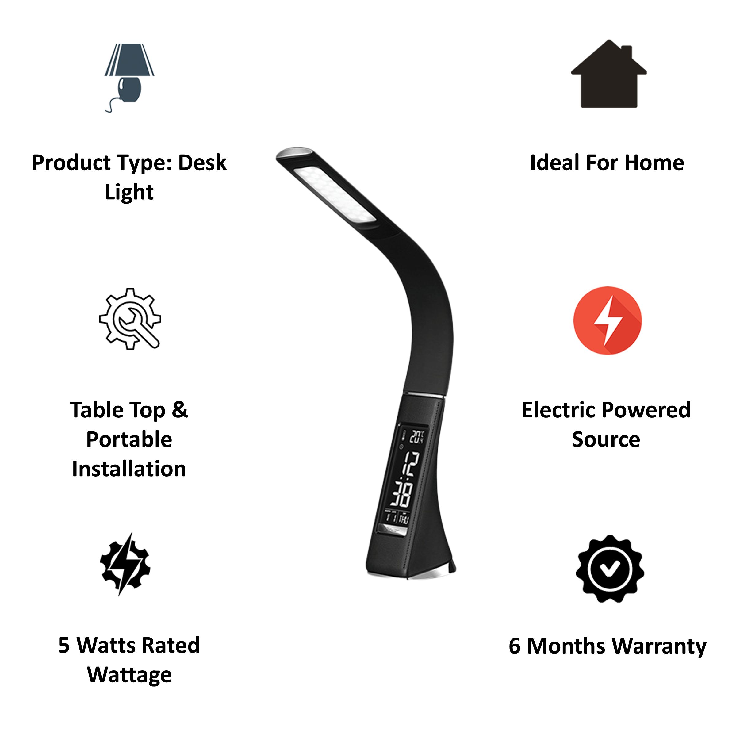 iGear Electric Powered 5 Watt Desk Study Lamp (iG-U2, Black) iGear Electric Powered 5 Watt Desk Study Lamp (iG-U2, Black)_3