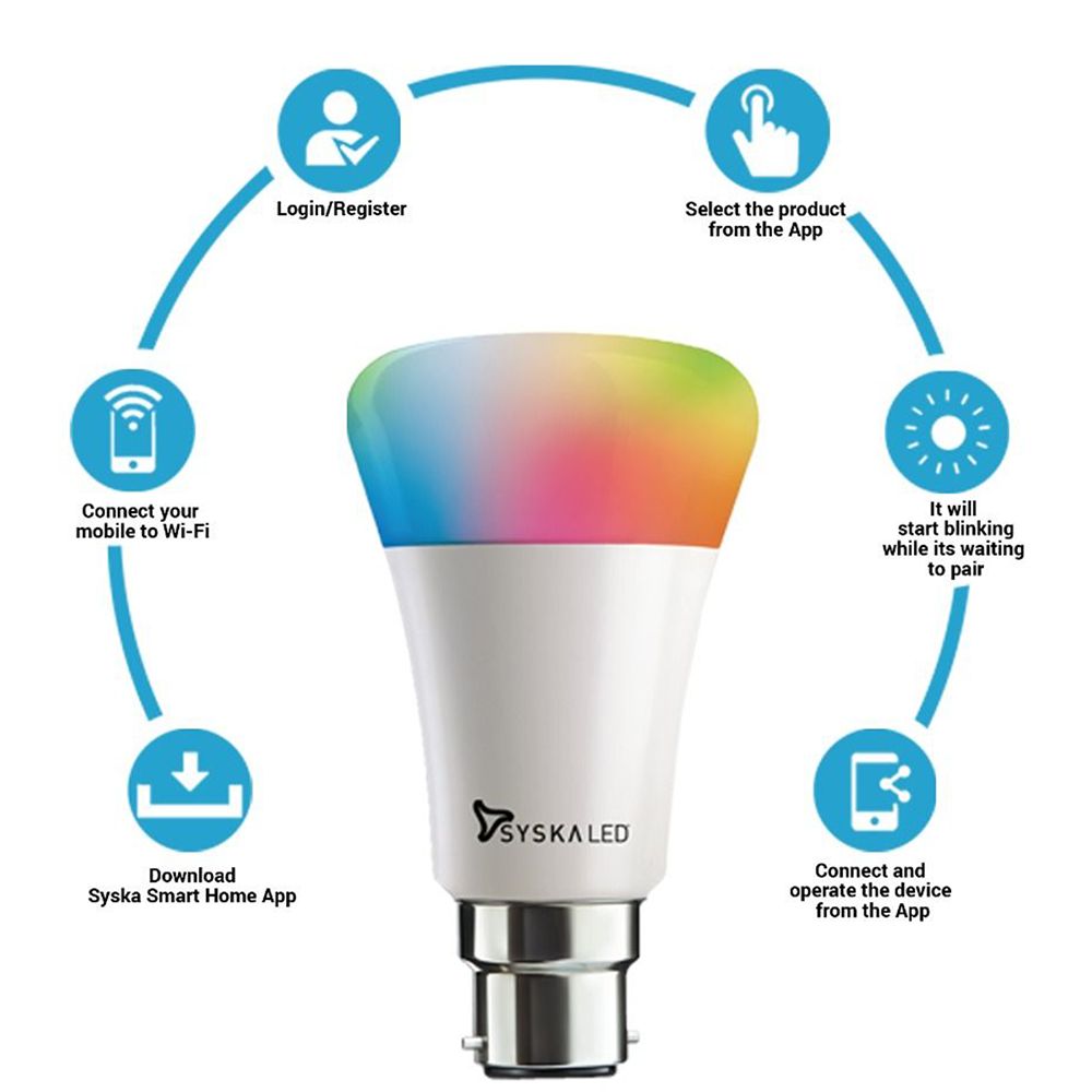 SYSKA 7 Watts Electric Powered LED Bulb (SSK-SMW-7W-C, White) SYSKA 7 Watts Electric Powered LED Bulb (SSK-SMW-7W-C, White)_9