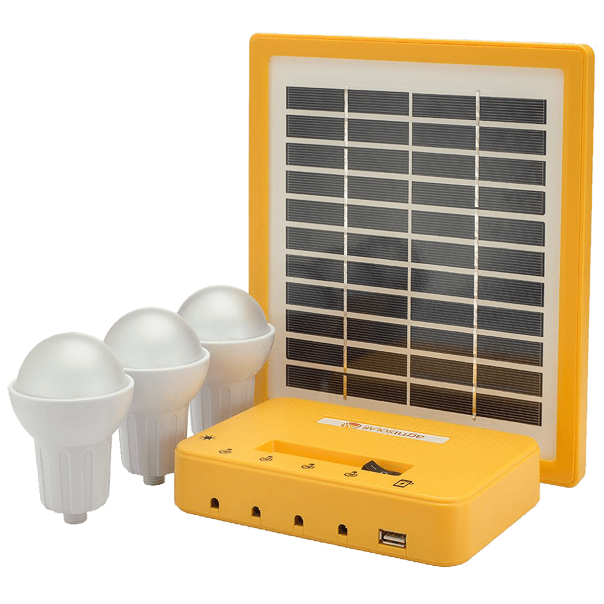 Agni Solar Home Lighting Kit 3 4 Watts Solar LED Bulb (Poly Crystalline Solar Panel, AG-301, Yellow) Agni Solar Home Lighting Kit 3 4 Watts Solar LED Bulb (Poly Crystalline Solar Panel, AG-301, Yellow)_1