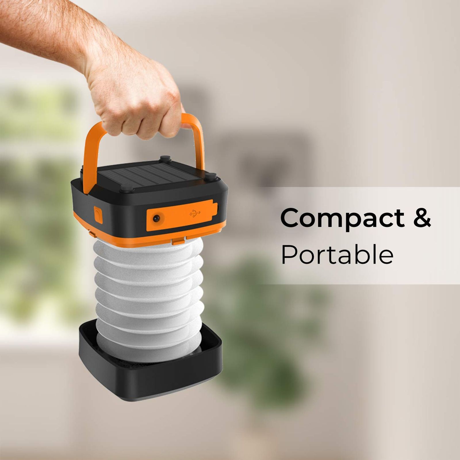 SR PORTABLES 1 Watt Solar Powered LED Light (140 Lumens, SRSOLLMP, Orange)_5