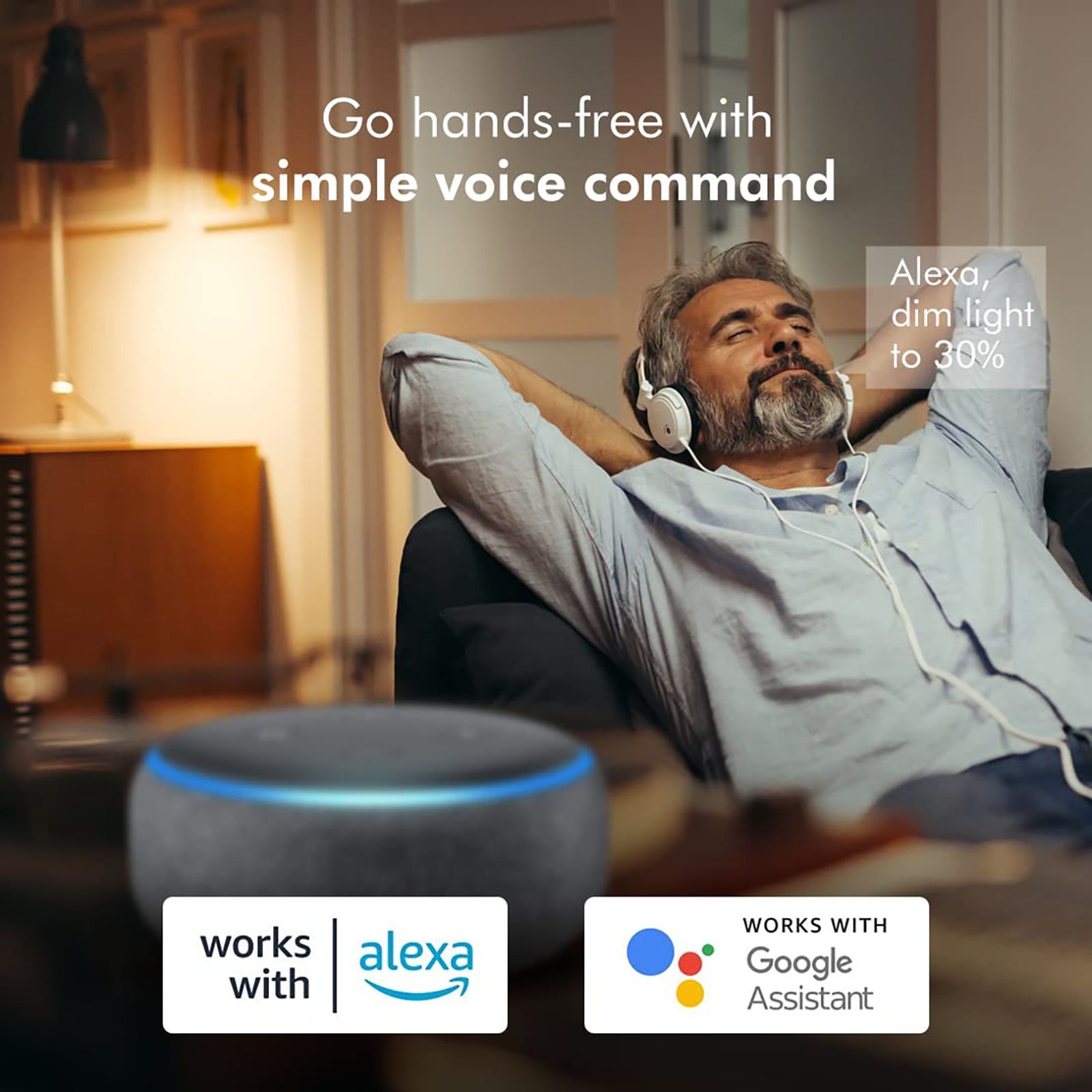 wipro 9 Watts Electric Powered LED Bulb (Voice Assistant Supported, NS9400, White)_4