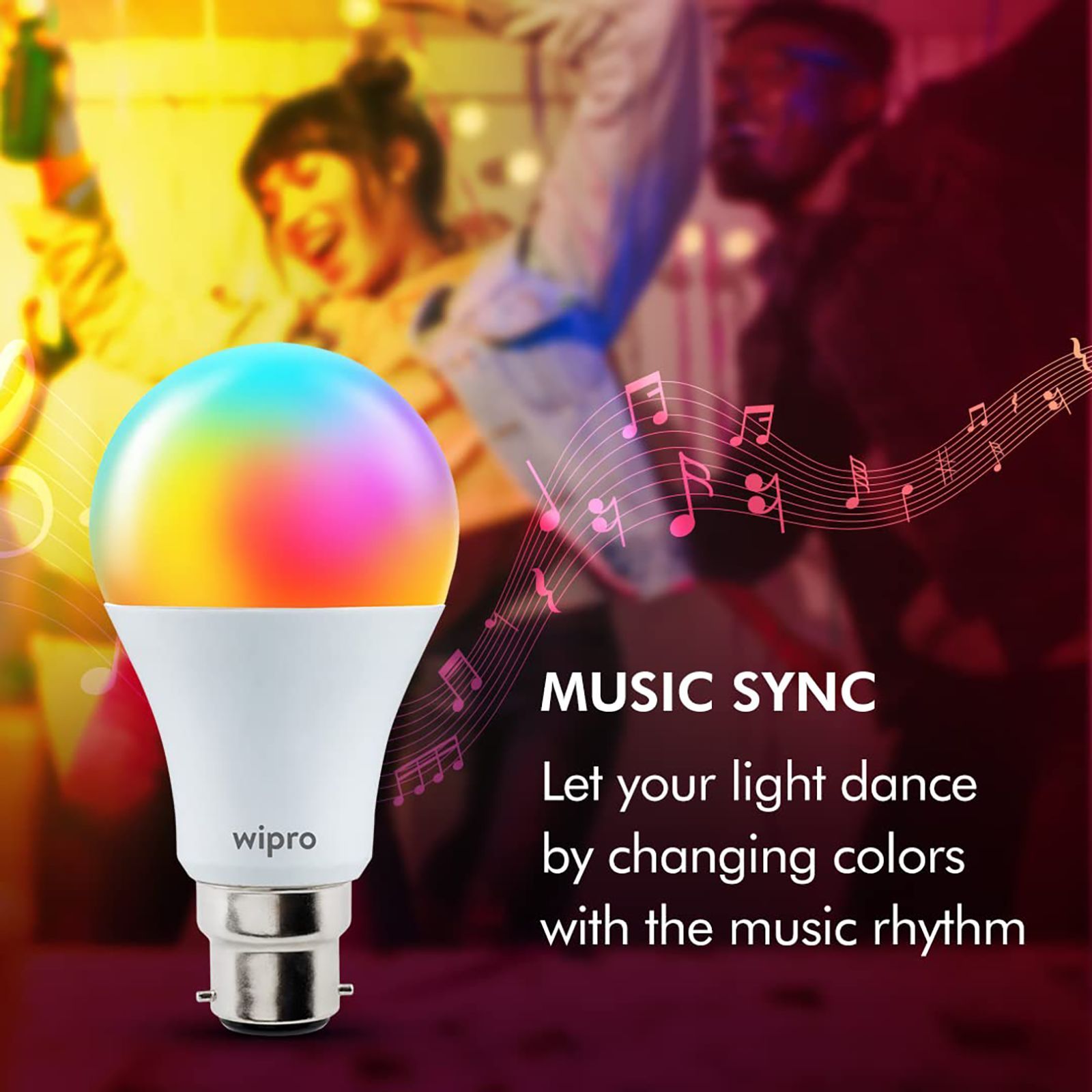 wipro 9 Watts Electric Powered LED Bulb (Voice Assistant Supported, NS9400, White)_8