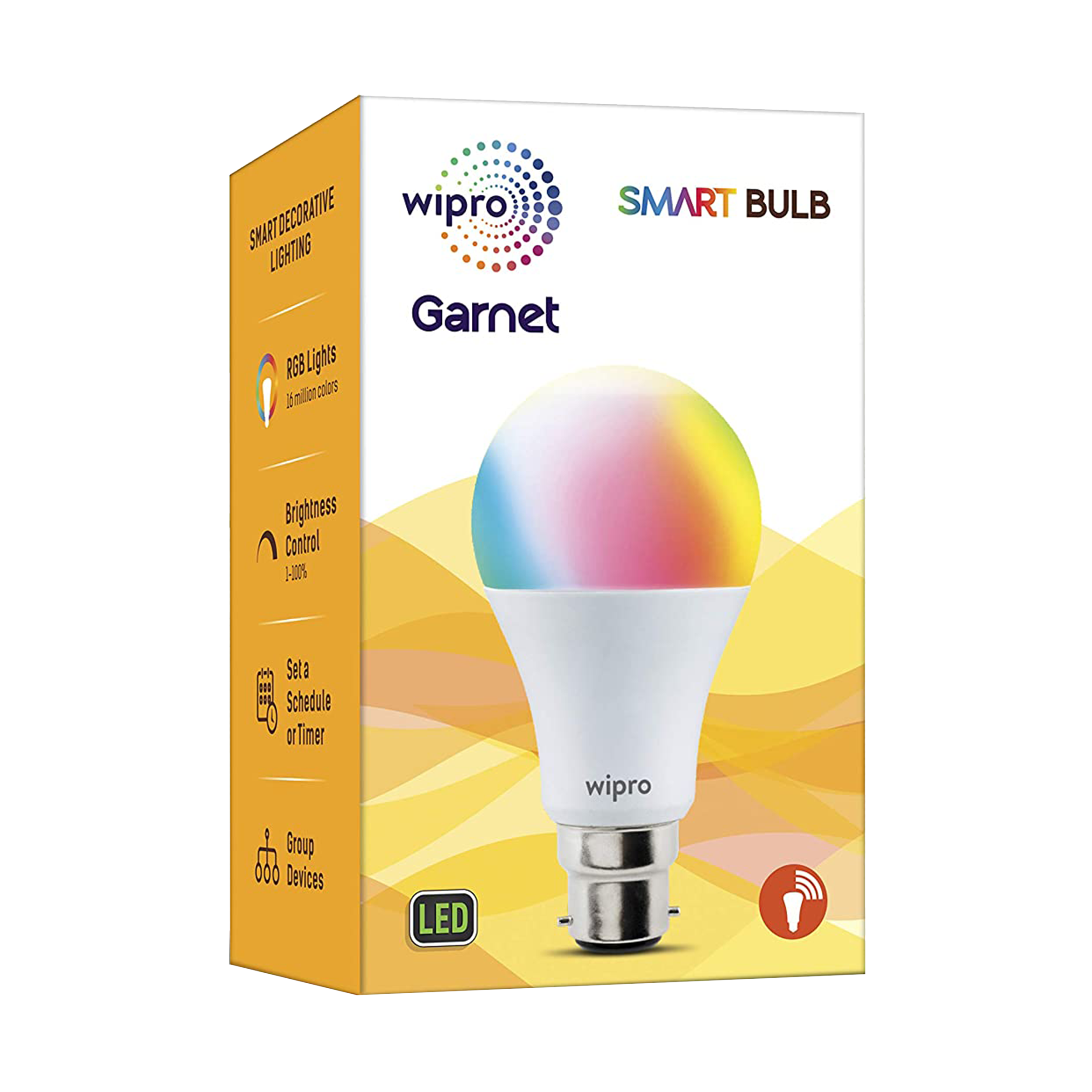 wipro 9 Watts Wi-Fi LED Smart Bulb (Voice Assistant Supported, NS9200, White) wipro 9 Watts Wi-Fi LED Smart Bulb (Voice Assistant Supported, NS9200, White)_2