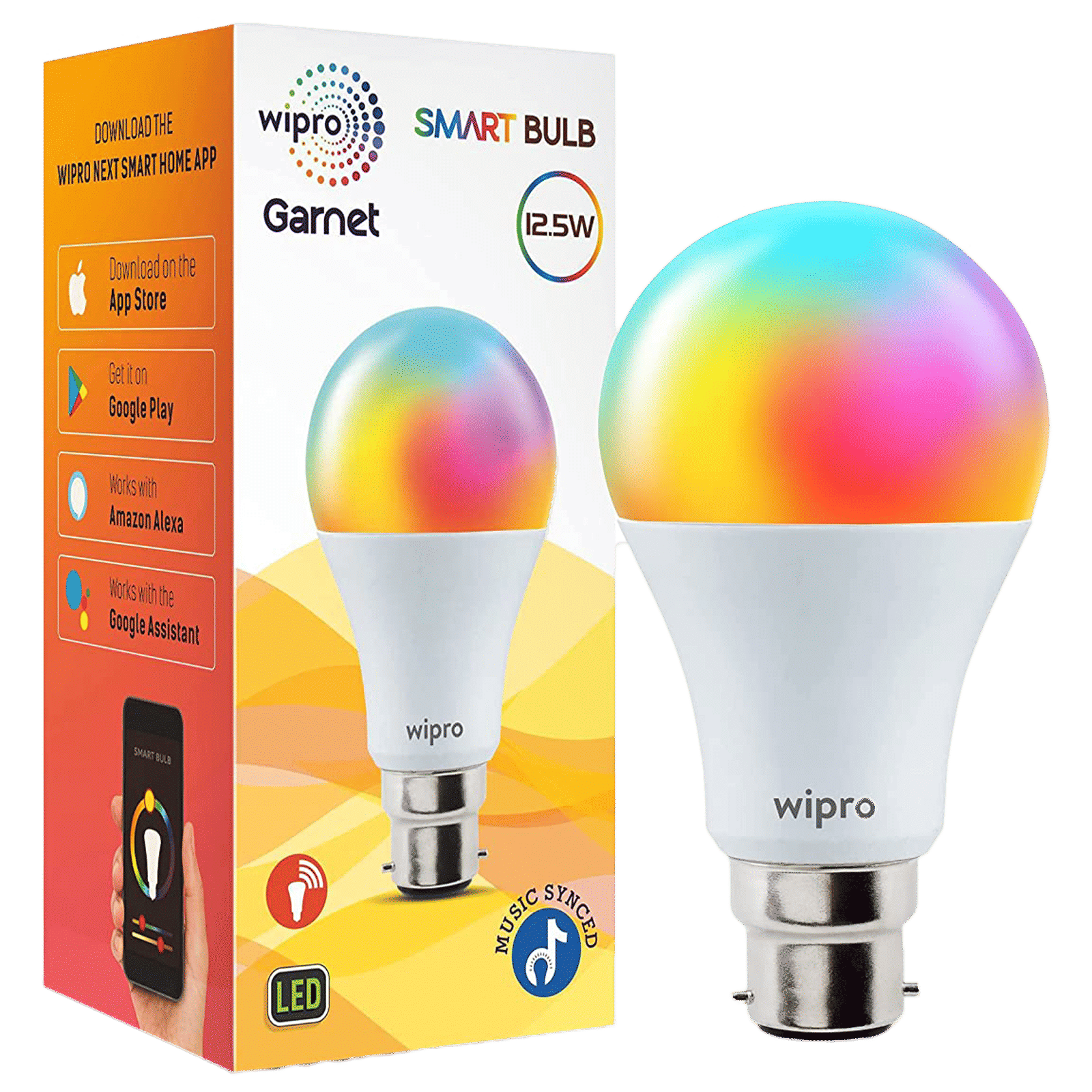 wipro 12.5 Watts Electric Powered LED Bulb (1200 Lumens, NS1220, White)_2