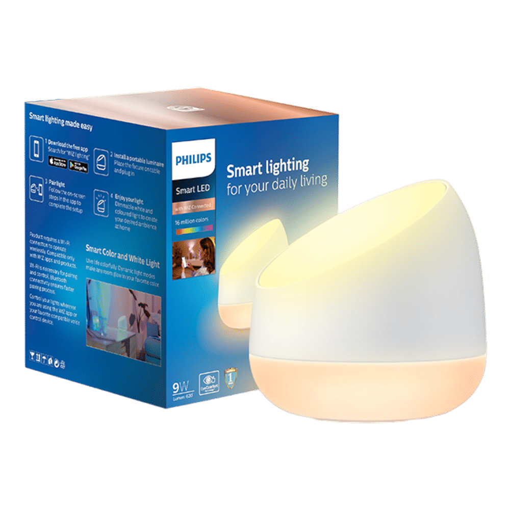PHILIPS Wiz Squire 9 Watts LED Wi-Fi Table Lamp (16 Million Colors, 929003514801, White) PHILIPS Wiz Squire 9 Watts LED Wi-Fi Table Lamp (16 Million Colors, 929003514801, White)_3