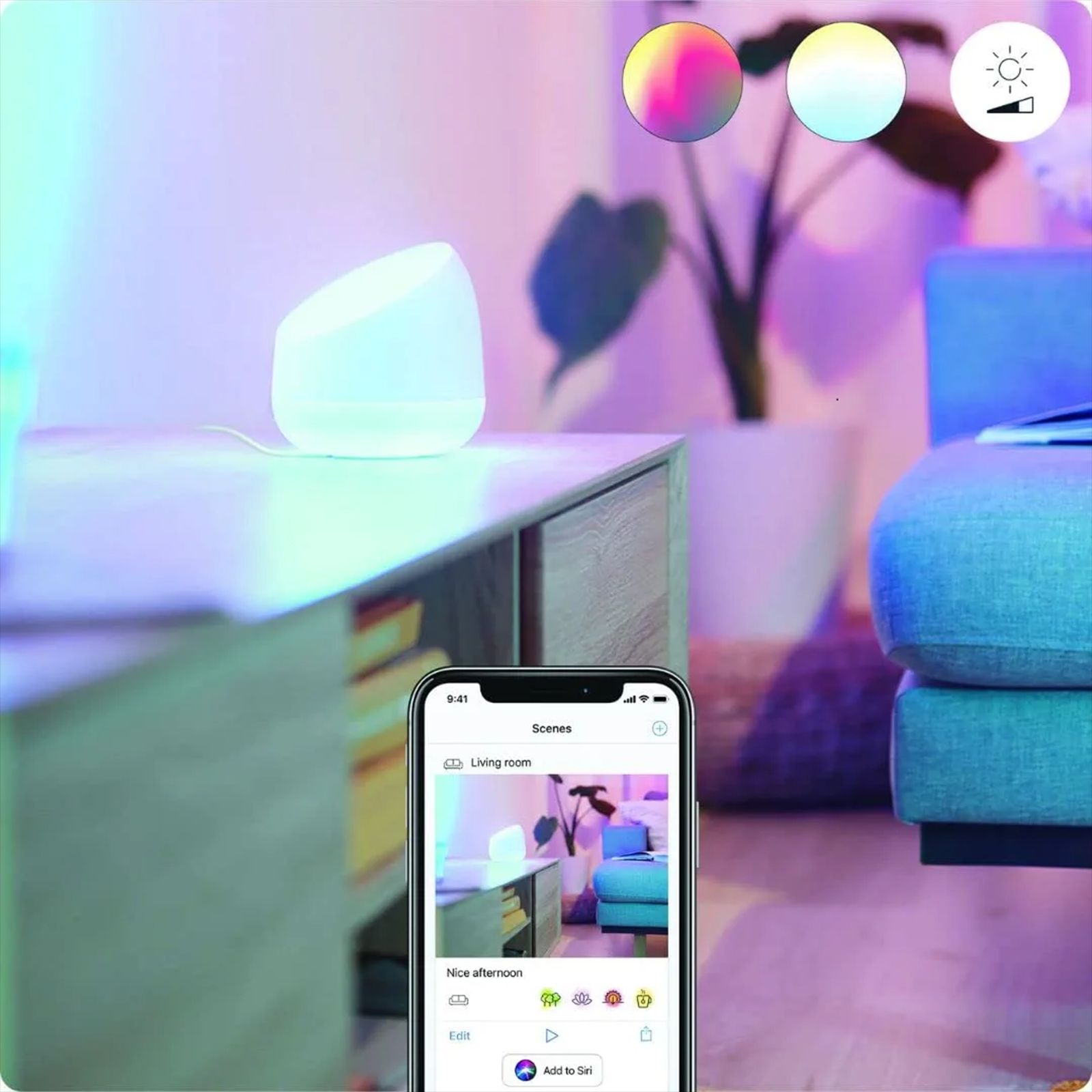 PHILIPS Wiz Squire 9 Watts LED Wi-Fi Table Lamp (16 Million Colors, 929003514801, White) PHILIPS Wiz Squire 9 Watts LED Wi-Fi Table Lamp (16 Million Colors, 929003514801, White)_6