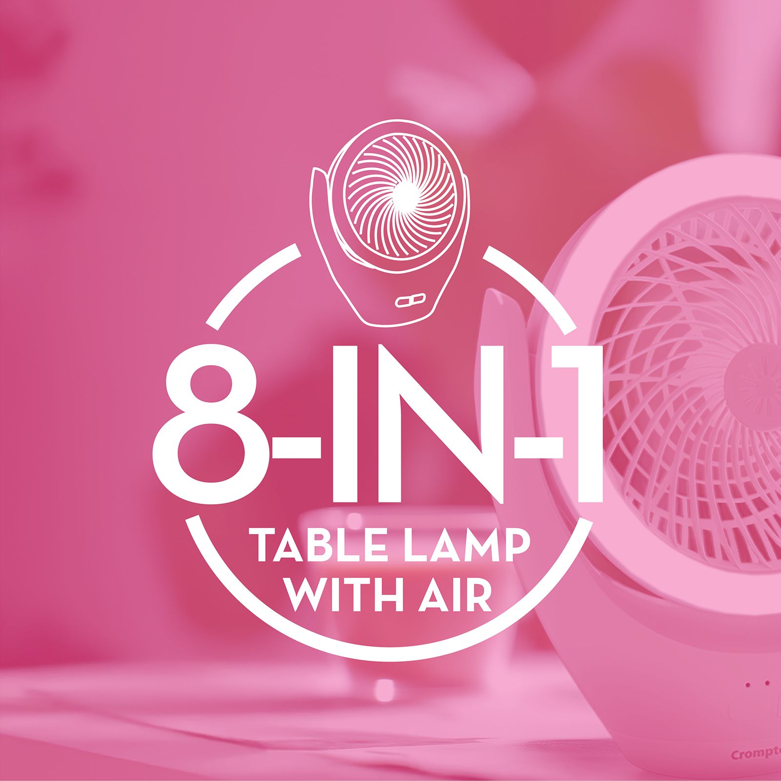 Crompton Glowair Spark 220mm 5 Blade Rechargeable Portable Fan with 2200 mAh Battery (Built-in Aroma Diffuser, White)_13