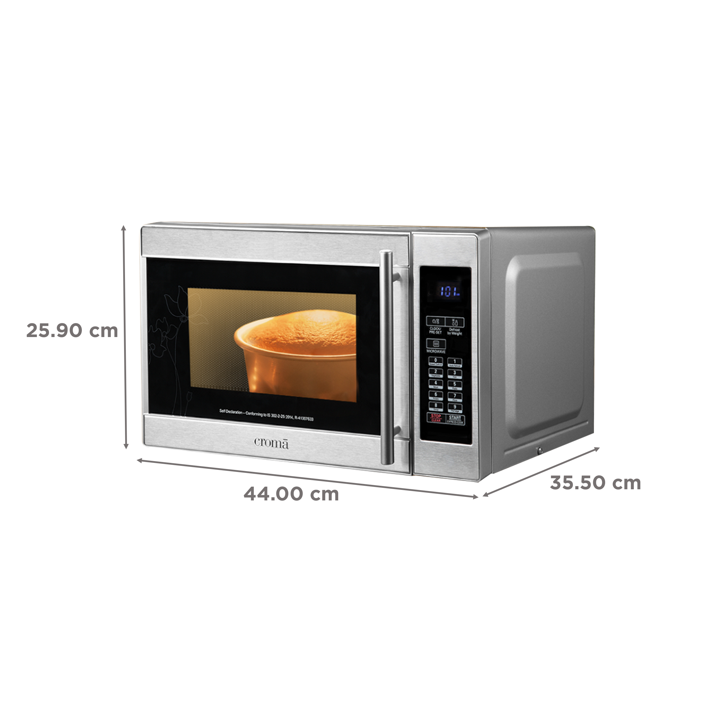 Croma 20L Solo Microwave Oven with Temperature Sensor (CRM2025, Grey)_3