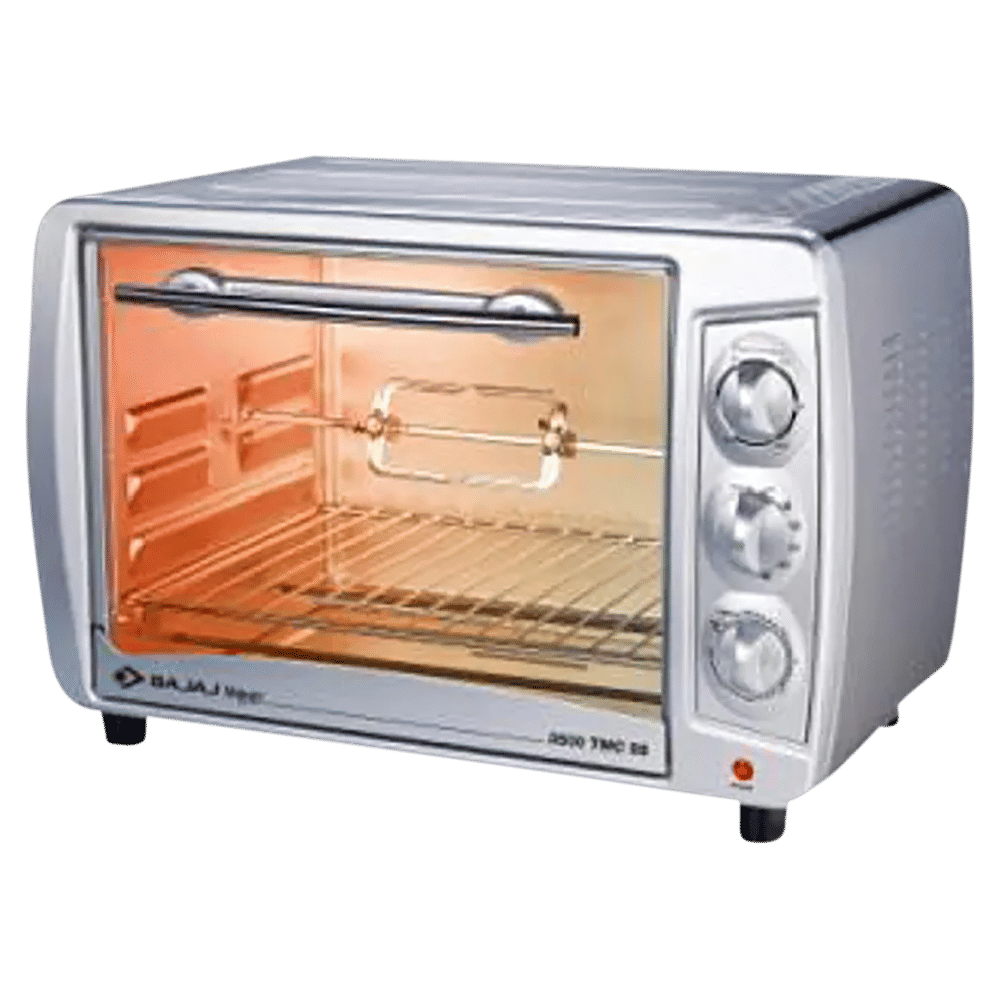 BAJAJ Majesty 3500 TMCSS 35L Oven Toaster Grill with Motorized Rotisserie (Silver) BAJAJ Majesty 3500 TMCSS 35L Oven Toaster Grill with Motorized Rotisserie (Silver)_1