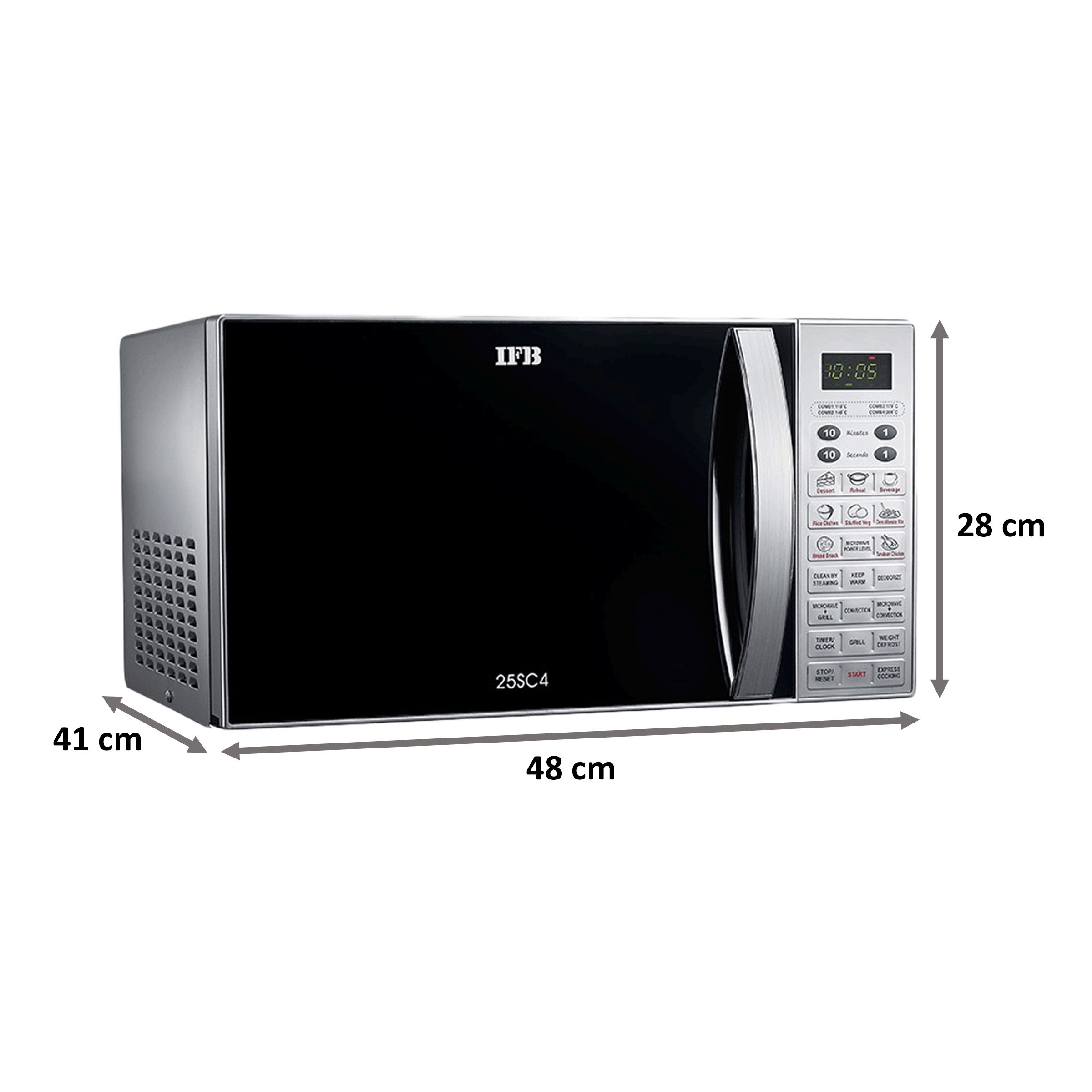IFB 25SC4 25L Convection Microwave Oven with 26 Auto Menu (Metallic Silver)_2