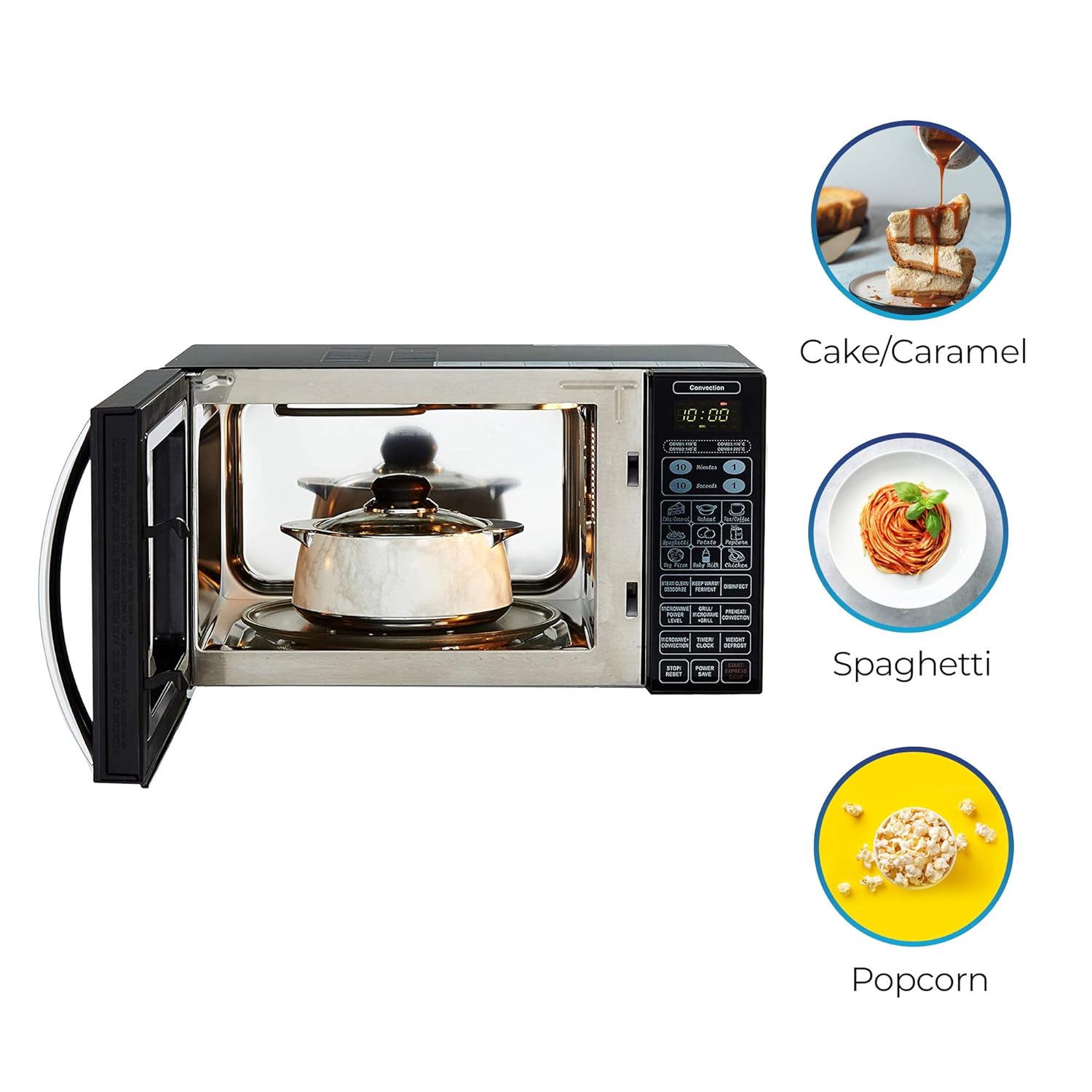 IFB 23L Convection Microwave Oven with 71 Autocook Menus (23BC4, Black Floral)_15