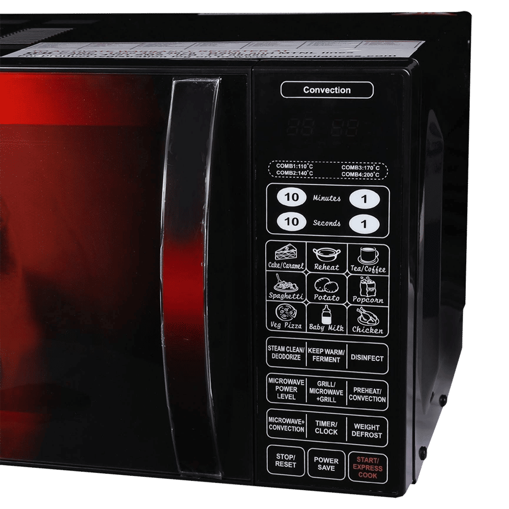 IFB 23L Convection Microwave Oven with 71 Autocook Menus (23BC4, Black Floral)_4