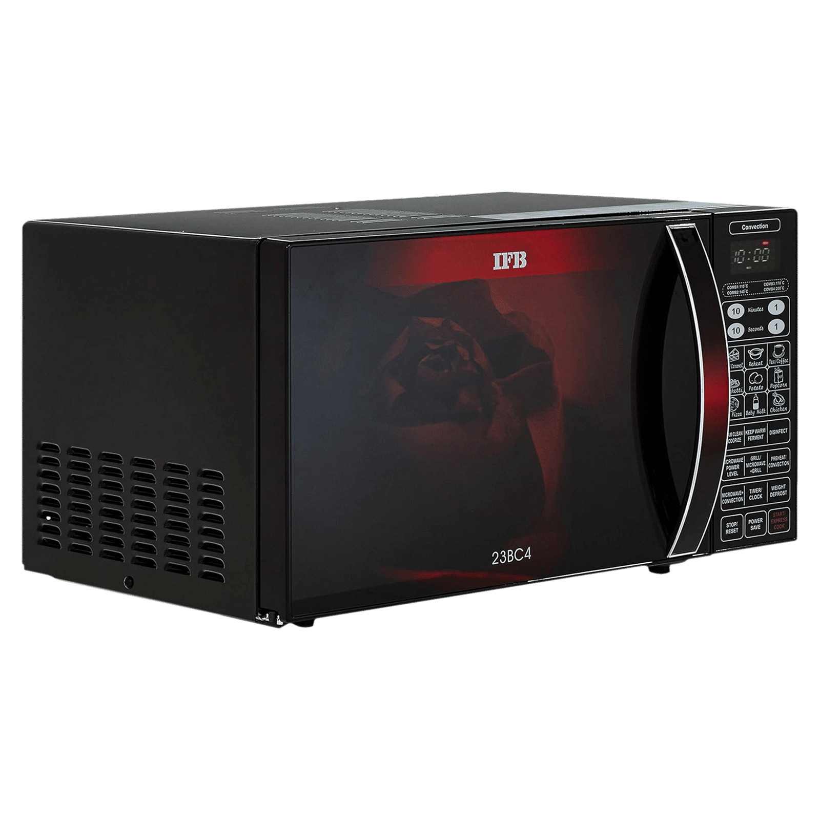 IFB 23L Convection Microwave Oven with 71 Autocook Menus (23BC4, Black Floral)_9
