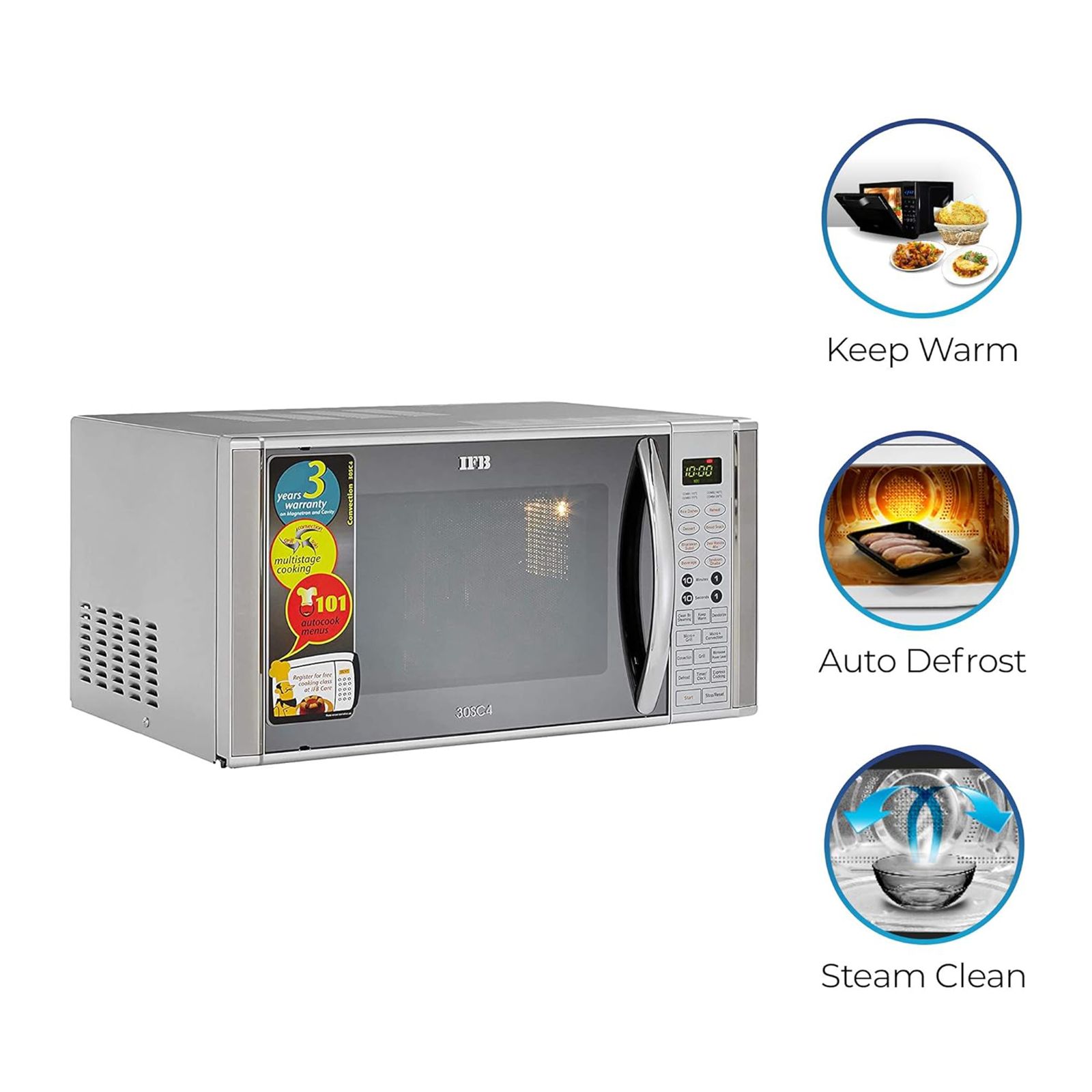 IFB 30SC4 30L Convection Microwave Oven with 101 Autocook Menus (Metallic Silver) IFB 30SC4 30L Convection Microwave Oven with 101 Autocook Menus (Metallic Silver)_19