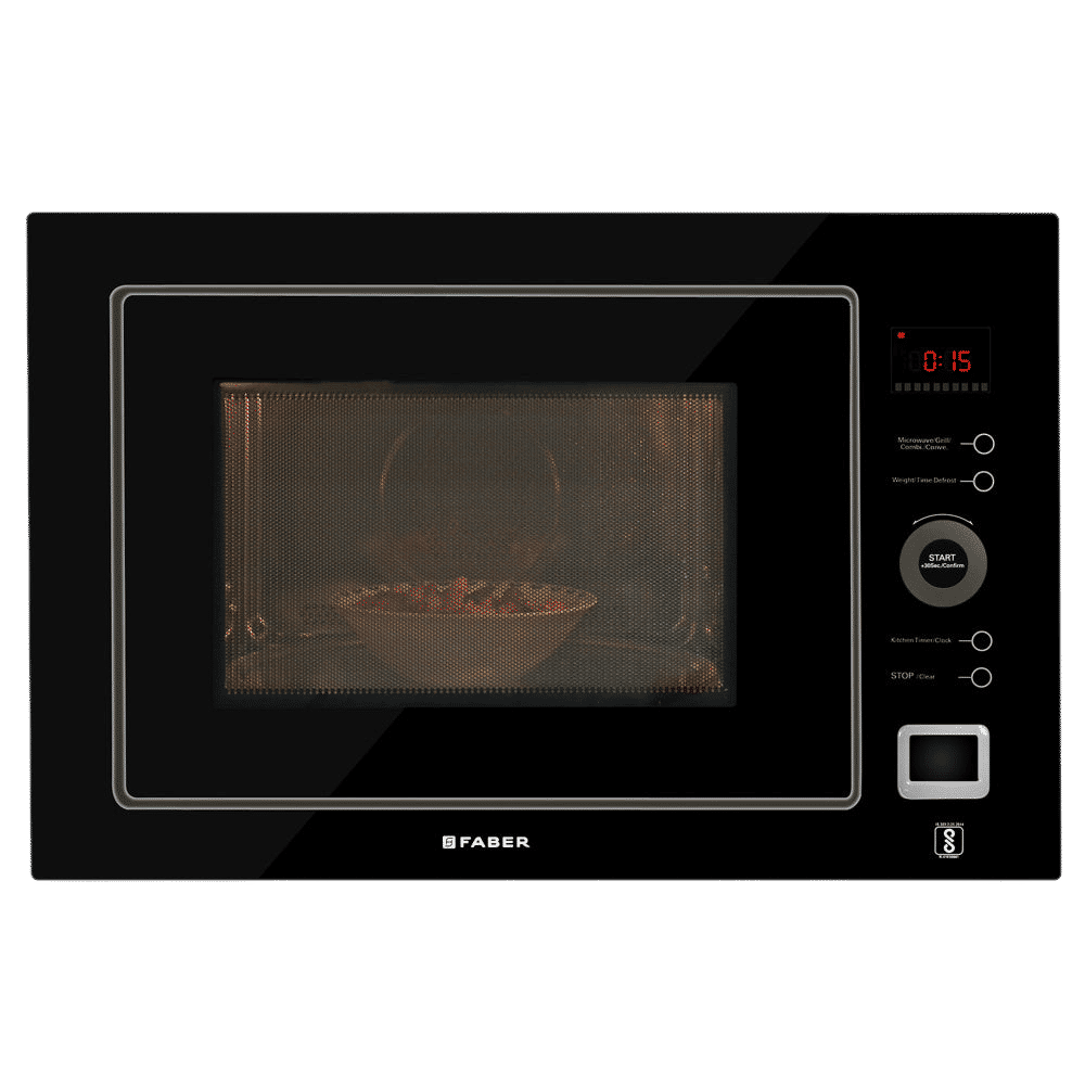 FABER FBIMWO CGS BK 25L 60cm Built-in Microwave with 10 Autocook Menus (FBIMWO 25L CGS BK, Black) FABER FBIMWO CGS BK 25L 60cm Built-in Microwave with 10 Autocook Menus (FBIMWO 25L CGS BK, Black)_1