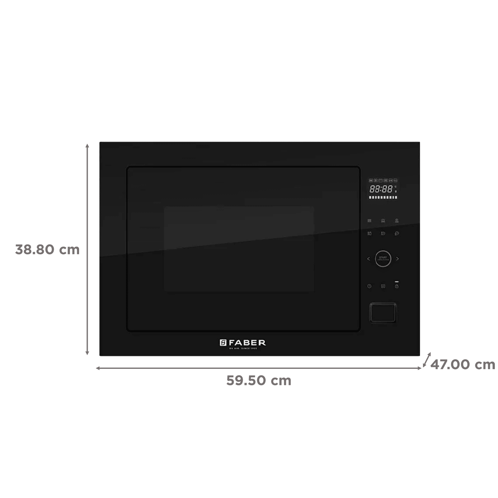 FABER FBIMWO CGS BK 25L 60cm Built-in Microwave with 10 Autocook Menus (FBIMWO 25L CGS BK, Black) FABER FBIMWO CGS BK 25L 60cm Built-in Microwave with 10 Autocook Menus (FBIMWO 25L CGS BK, Black)_2