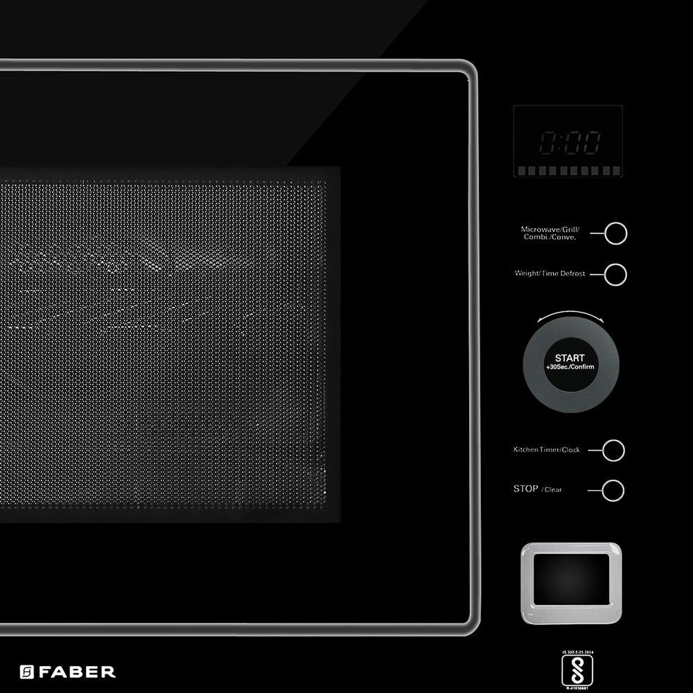 FABER FBIMWO CGS BK 25L 60cm Built-in Microwave with 10 Autocook Menus (FBIMWO 25L CGS BK, Black) FABER FBIMWO CGS BK 25L 60cm Built-in Microwave with 10 Autocook Menus (FBIMWO 25L CGS BK, Black)_4