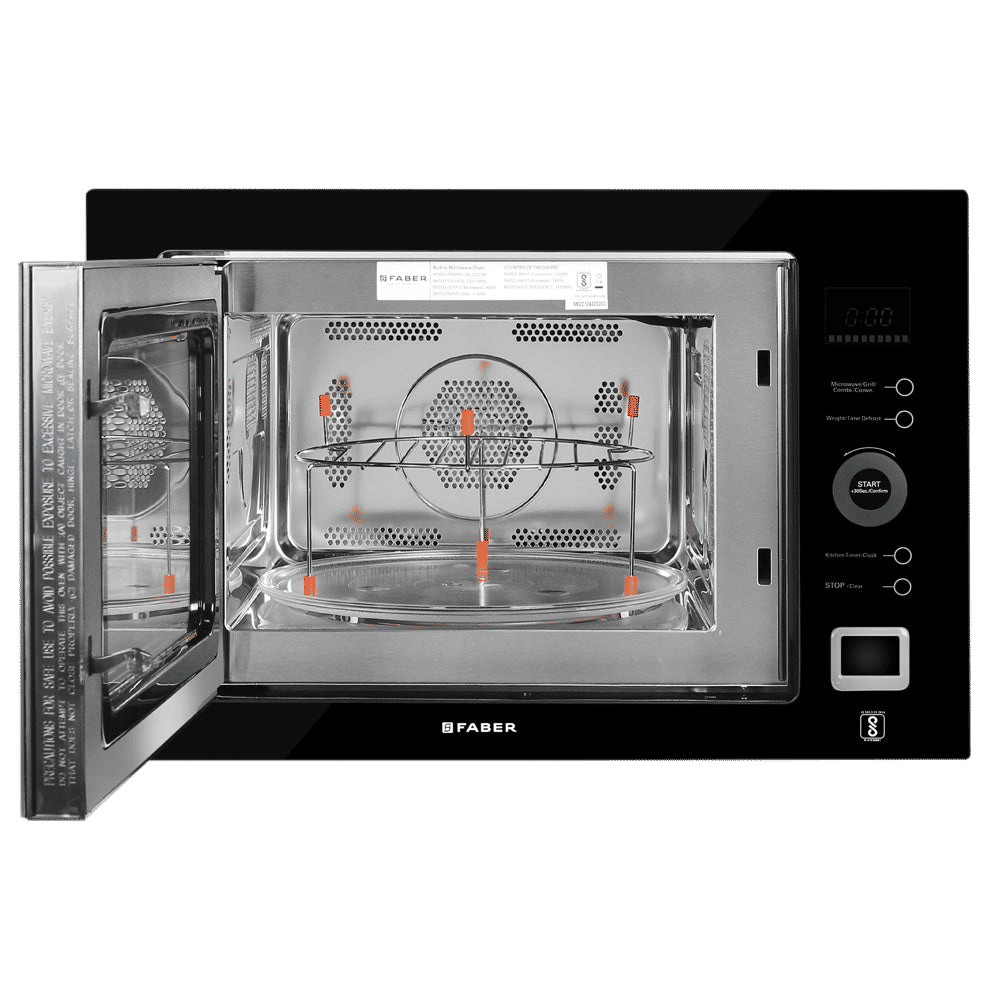 FABER FBIMWO CGS BK 25L 60cm Built-in Microwave with 10 Autocook Menus (FBIMWO 25L CGS BK, Black) FABER FBIMWO CGS BK 25L 60cm Built-in Microwave with 10 Autocook Menus (FBIMWO 25L CGS BK, Black)_5